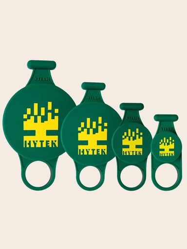 Preview pic of Bong and Rig Cleaning Caps by HYTEK (PATENT PENDING)- Includes 4 Caps - Forest Green