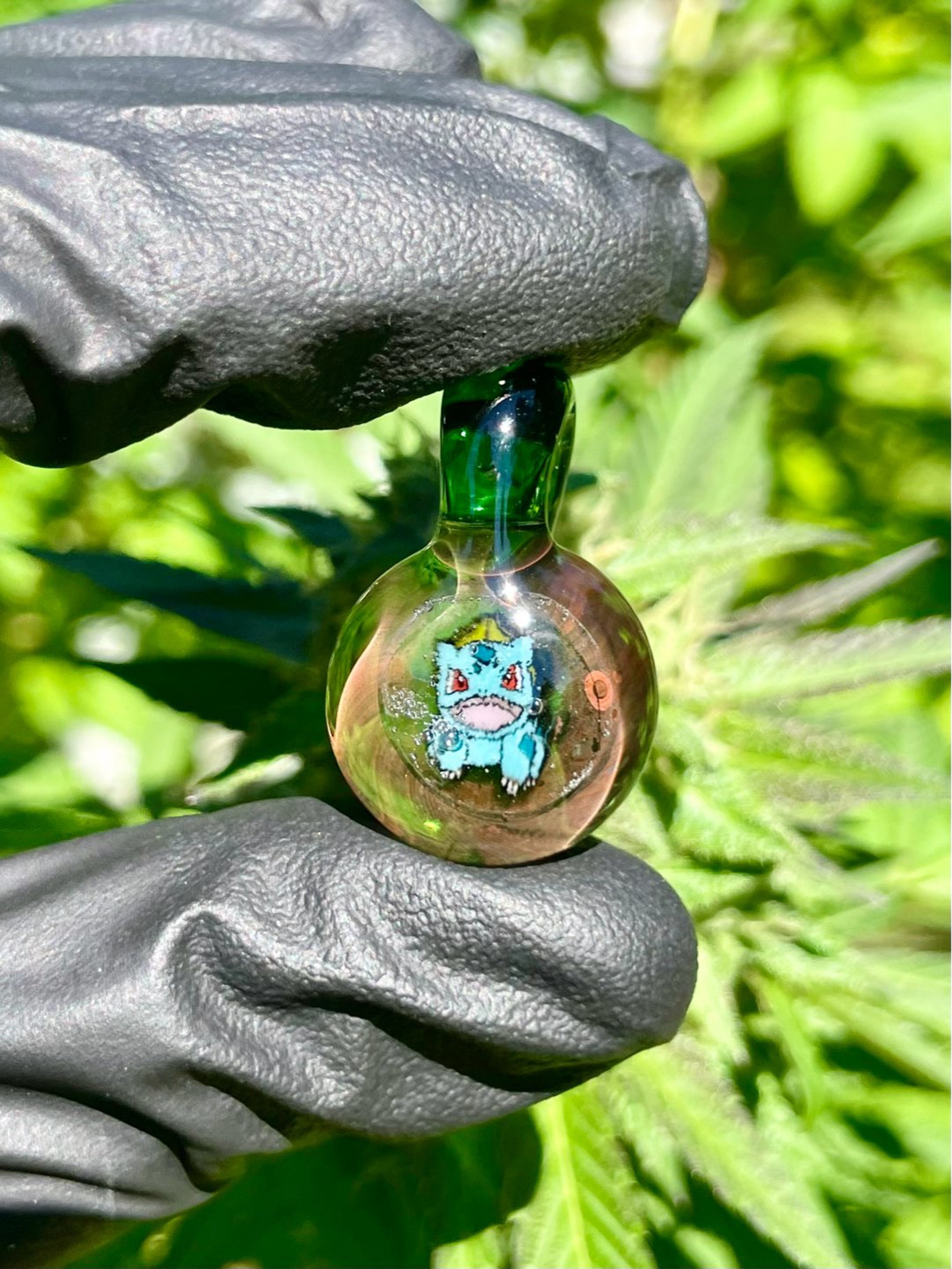 Preview pic of Firefox glass bulbasaur Millie pendant