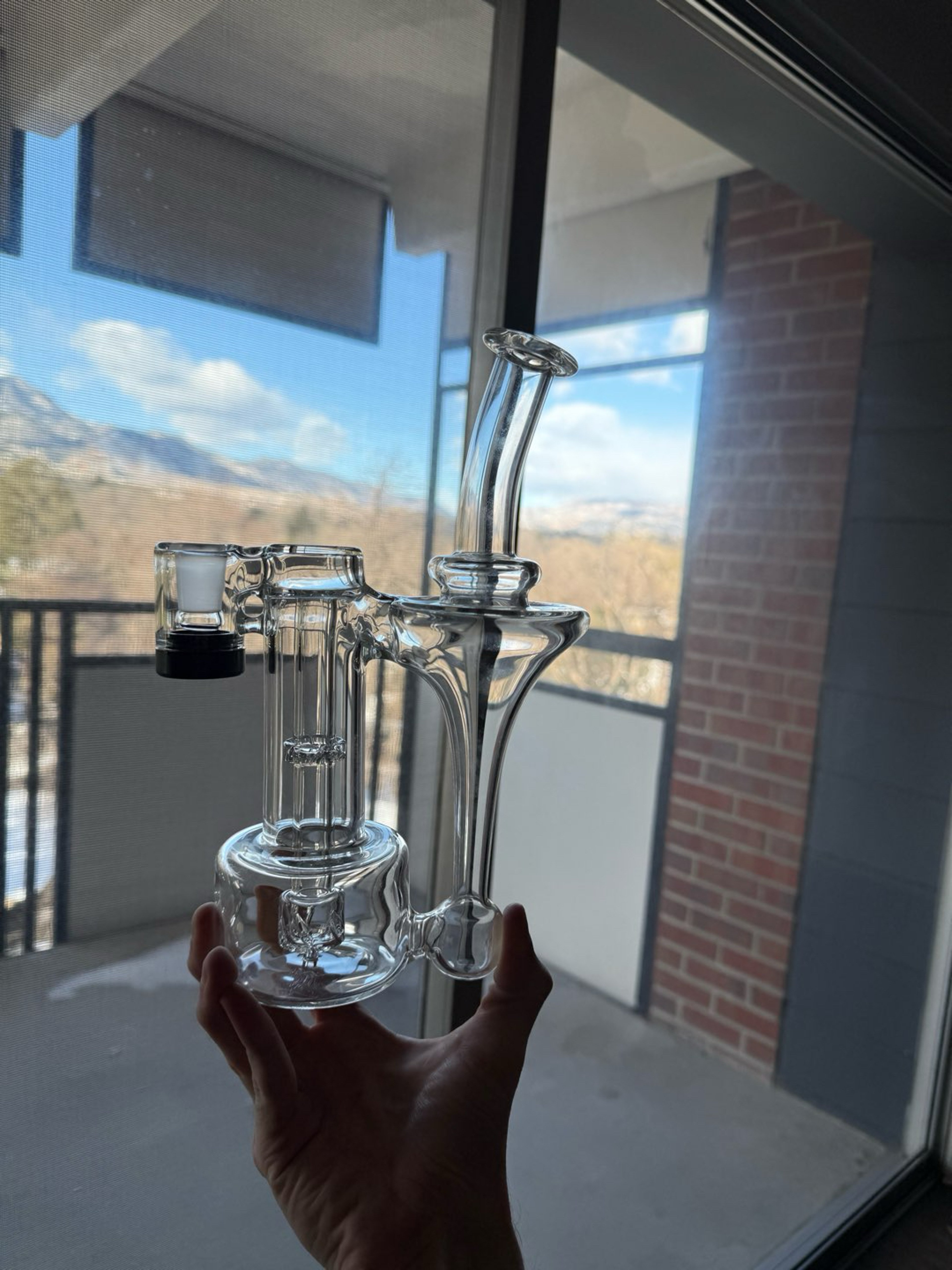 Preview pic of Jeff GlassArt DD recycler, Apache case Included