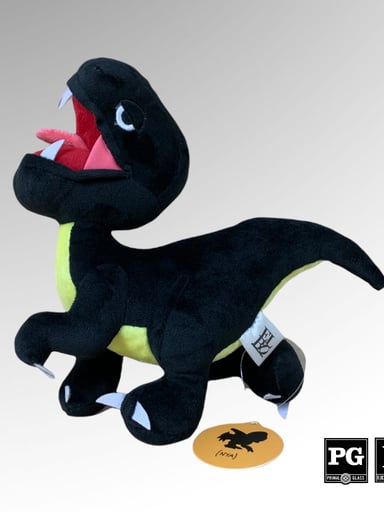 Preview pic of Elbo Mini Plush Black Open Mouth Nya