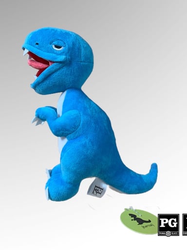 Preview pic of Elbo Mini Plush Blue Raptor