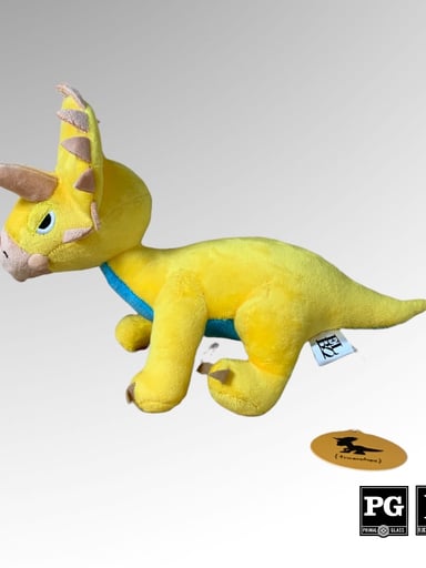 Preview pic of Elbo Mini Plush Yellow Triceratops