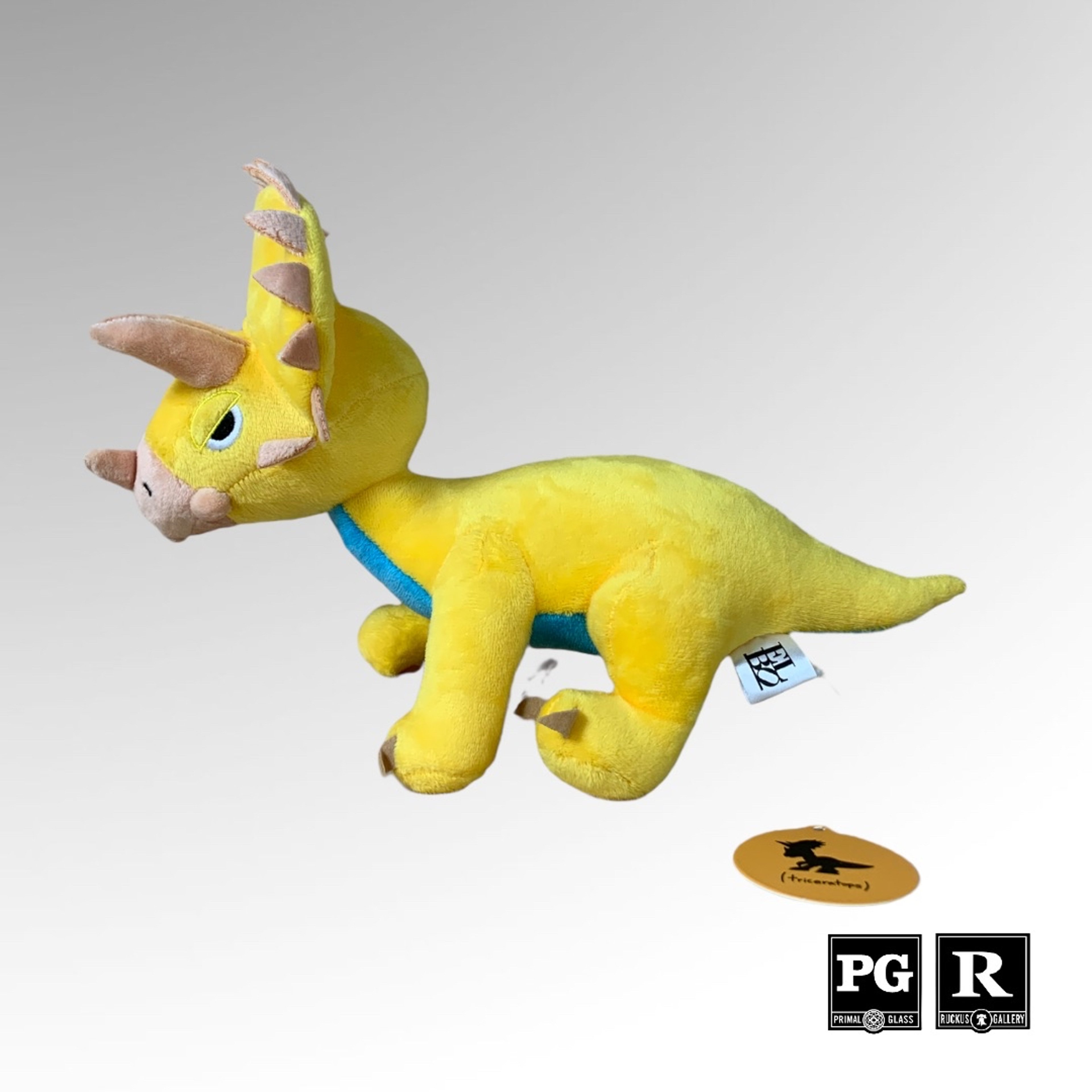 Preview pic of Elbo Mini Plush Yellow Triceratops