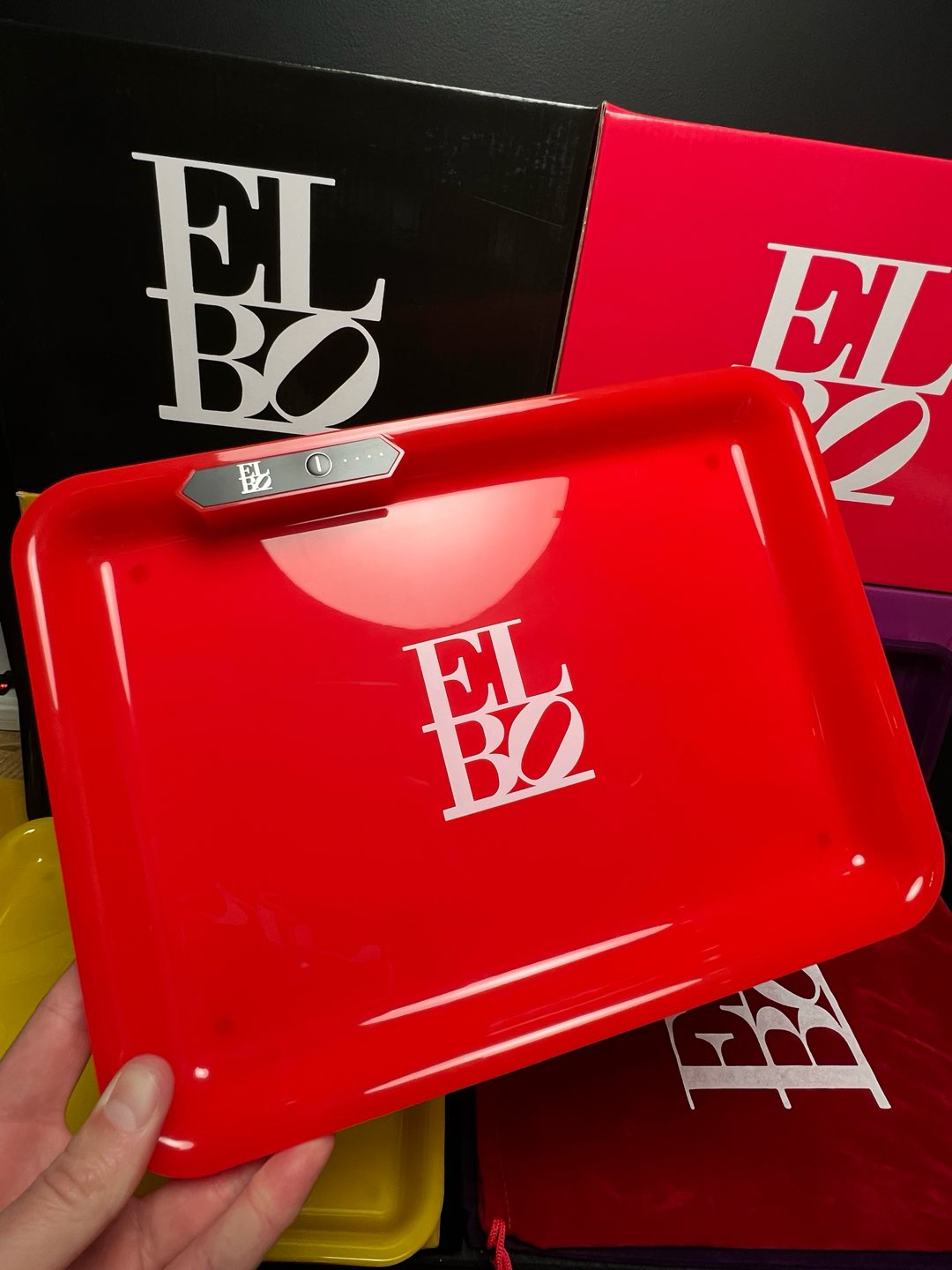 Preview pic of Elbo LED Light Up Rolling Tray Red