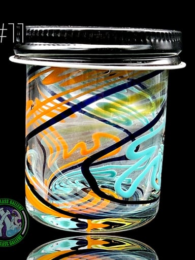 Preview pic of Ben’s Glass Art - Baller Jar #11 - X-Large Inside-Out Tech