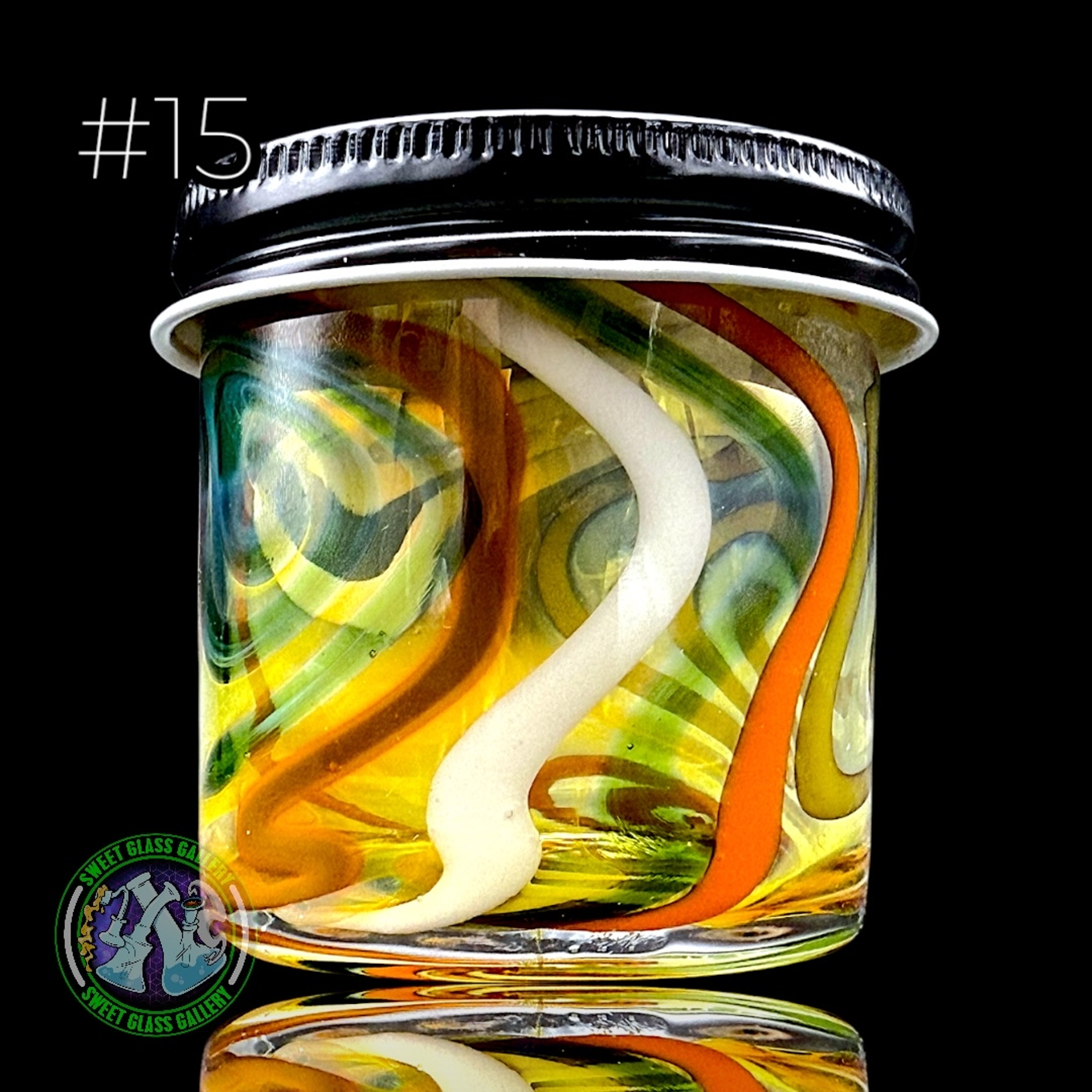 Preview pic of Ben’s Glass Art - Baller Jar #15 - X-Large Inside-Out Tech