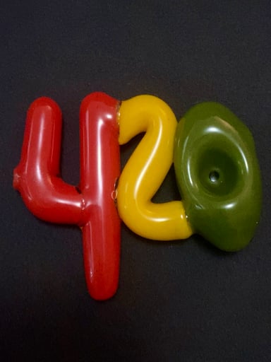 Preview pic of 420 Rasta Colored Bowl Dry Pipe