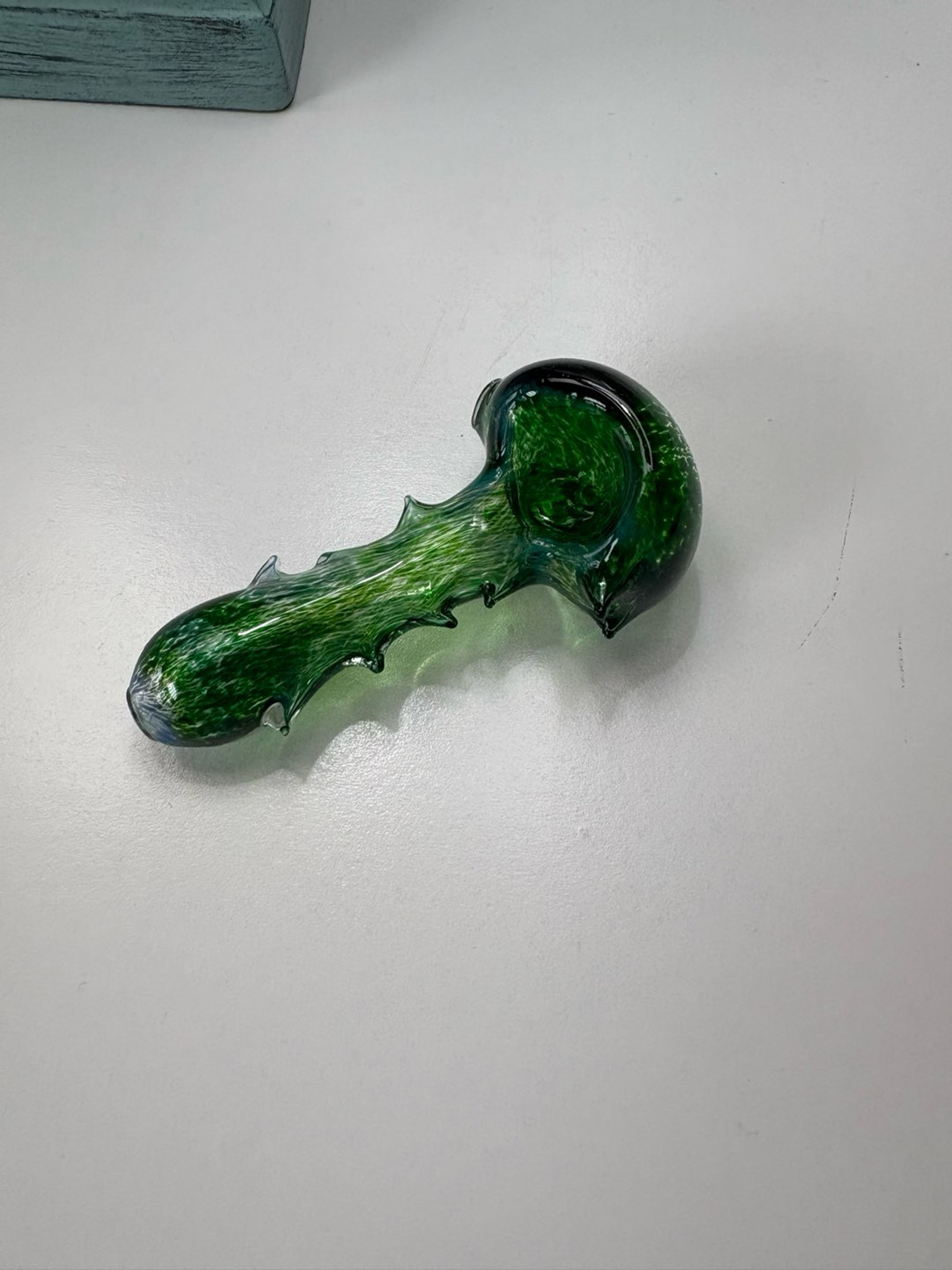 Preview pic of Jacob Hunter green spoon pipe