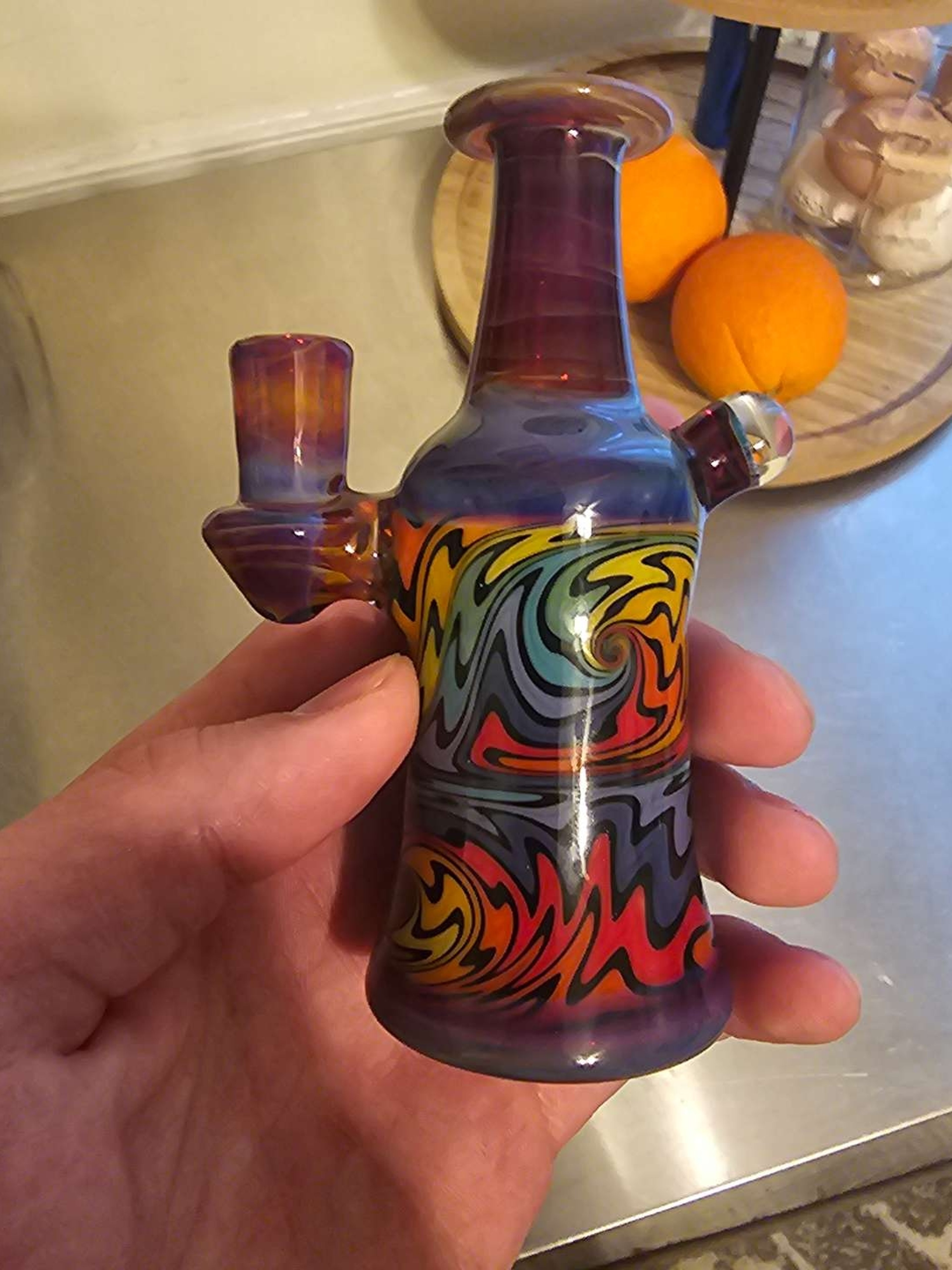 Preview pic of Birdhouse Glass worked Tiny rig. 10 mm. Naked Girl Millie.