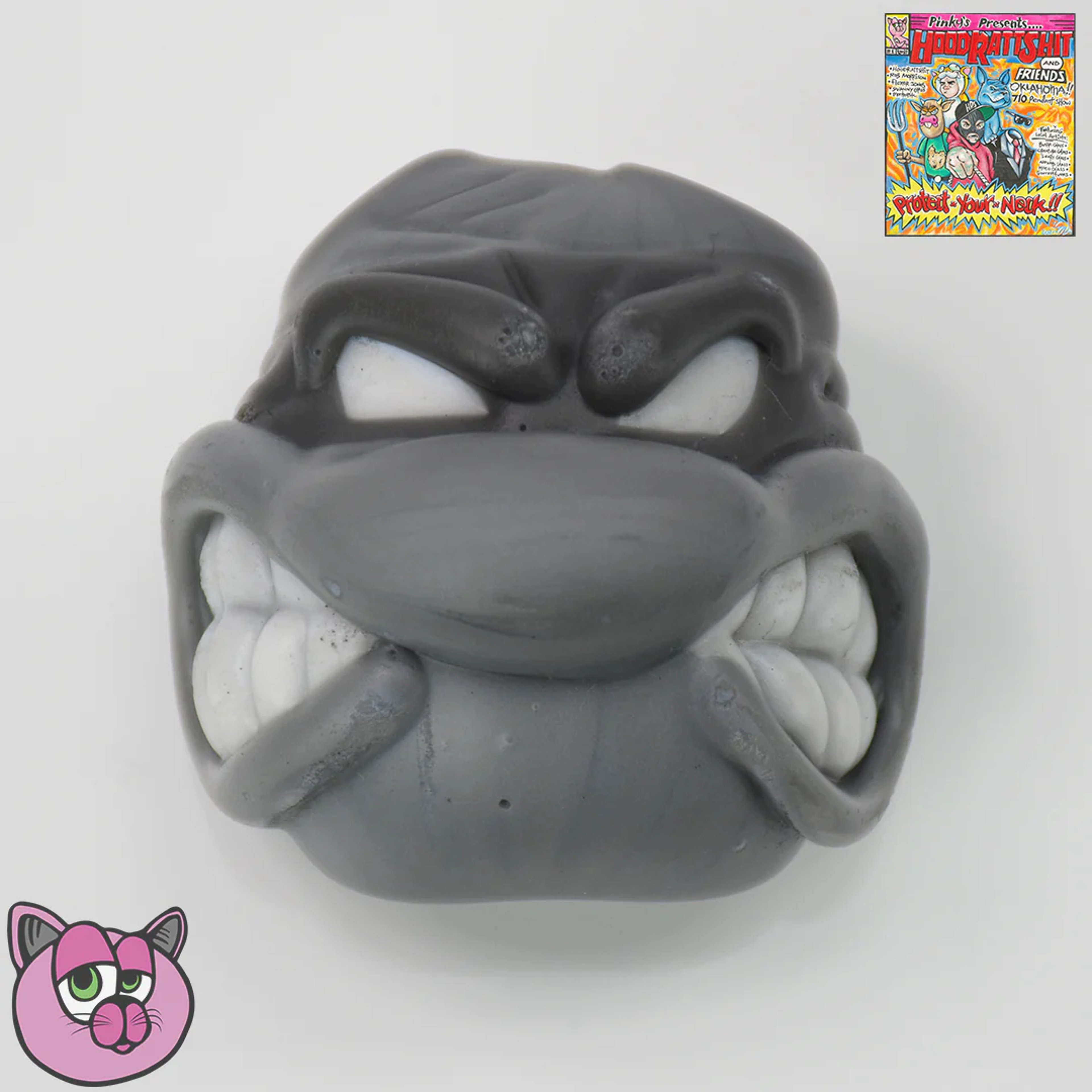 Mente45k Grayscale Turtle Head Pendant image 0