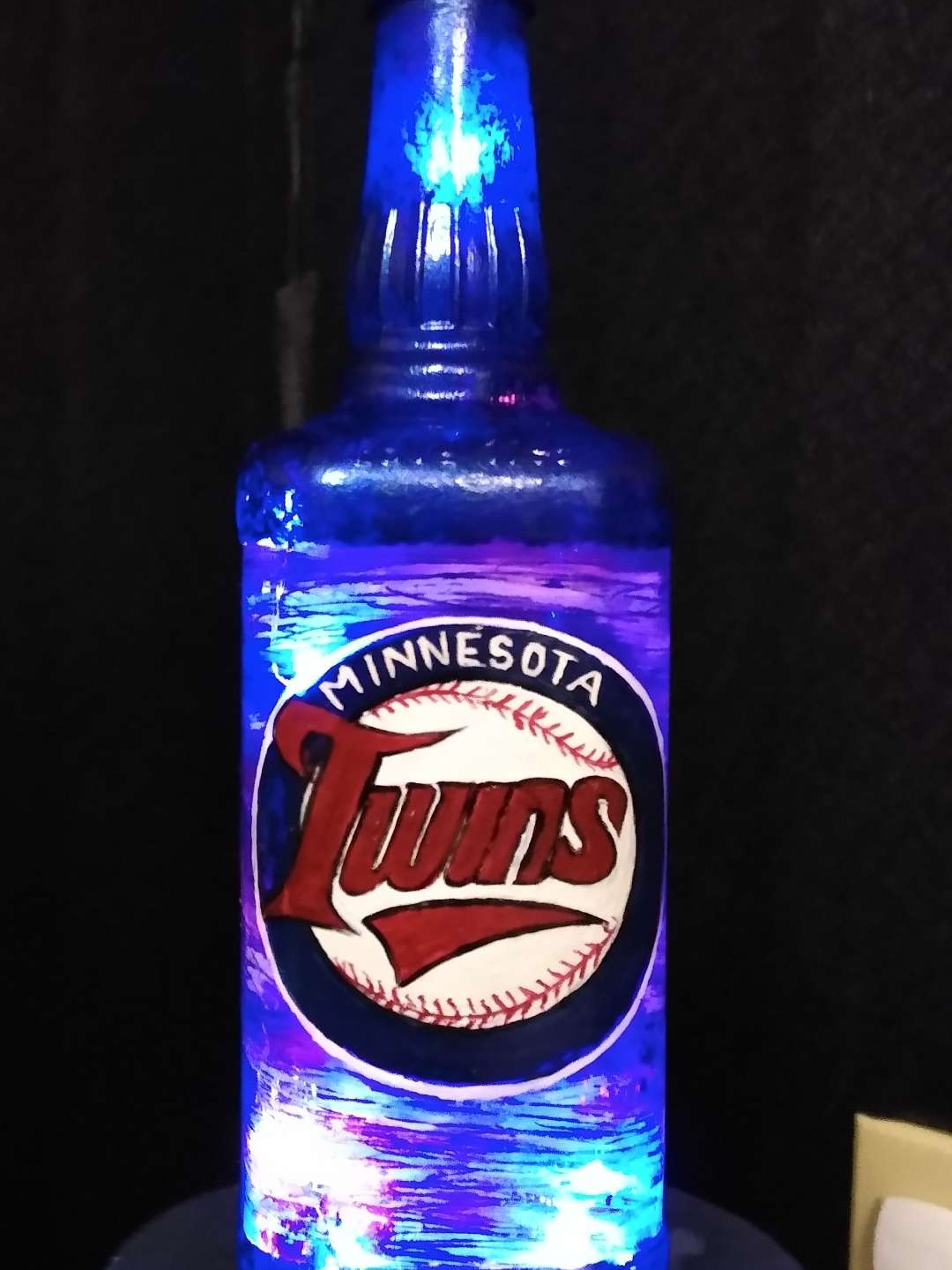 Preview pic of Hand Painted Bottle Lamp