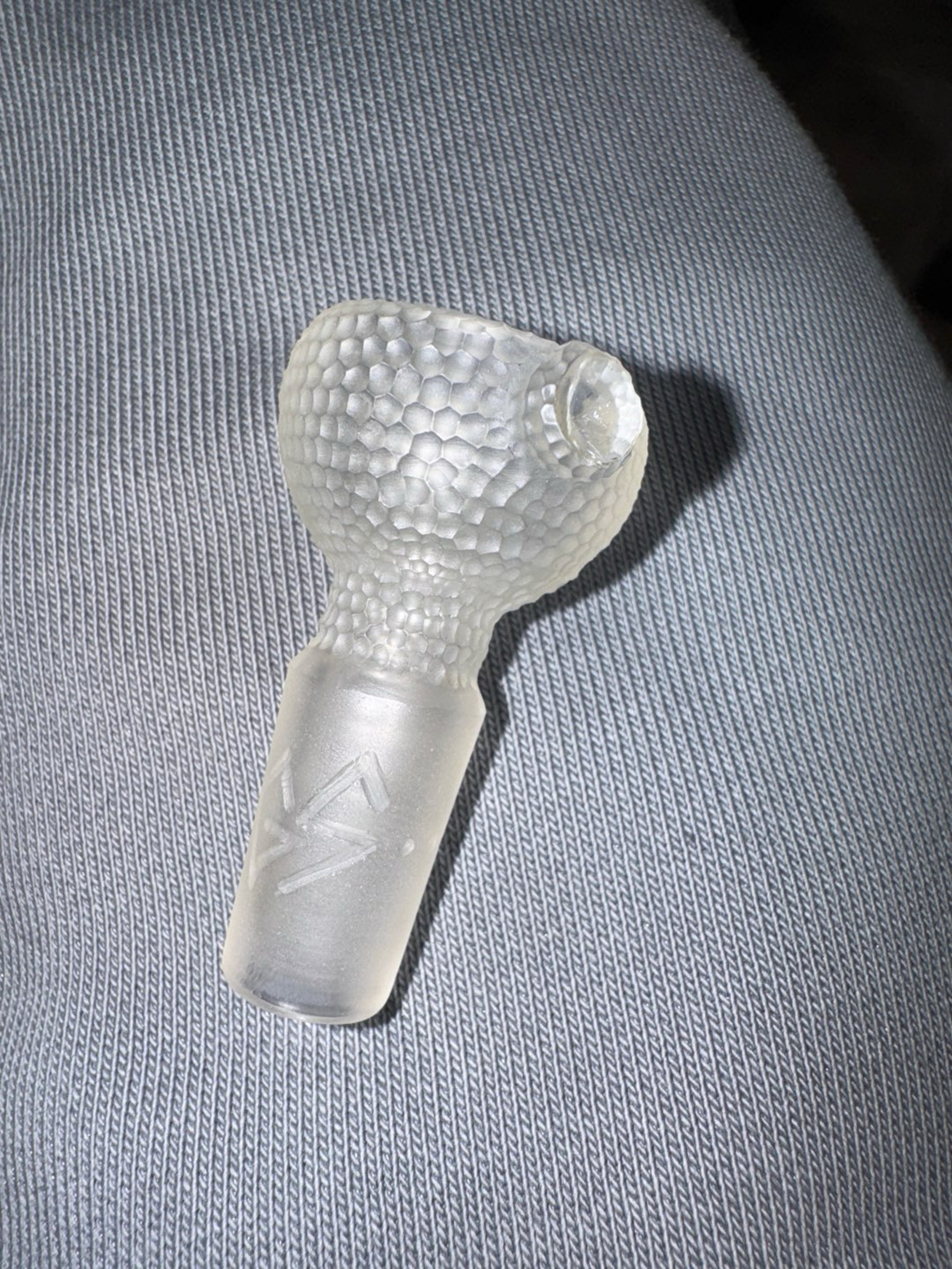 Preview pic of Cold Carved Clear Bowl 1 Hole-14mm