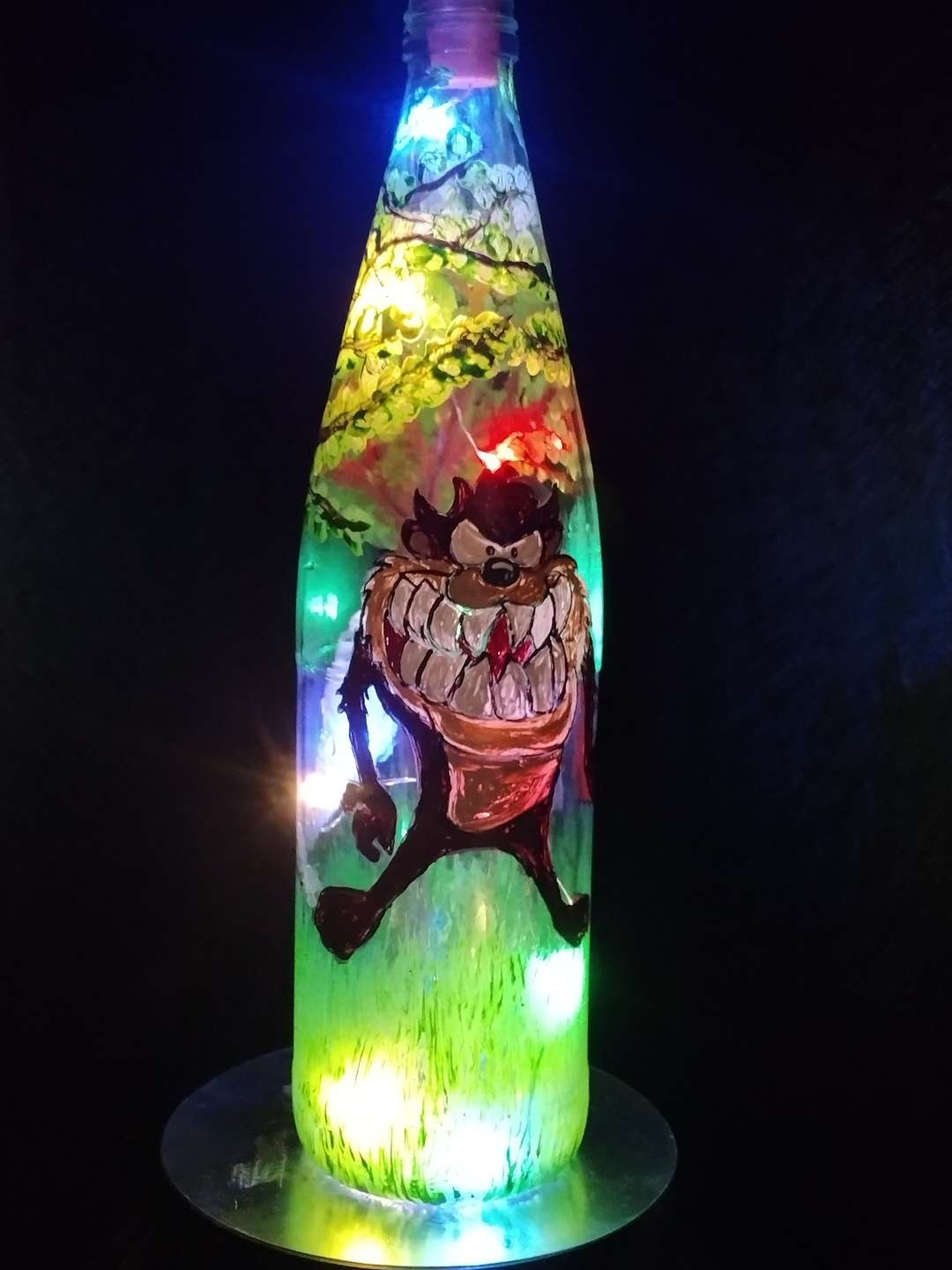 Preview pic of Hand Painted Bottle Lamp
