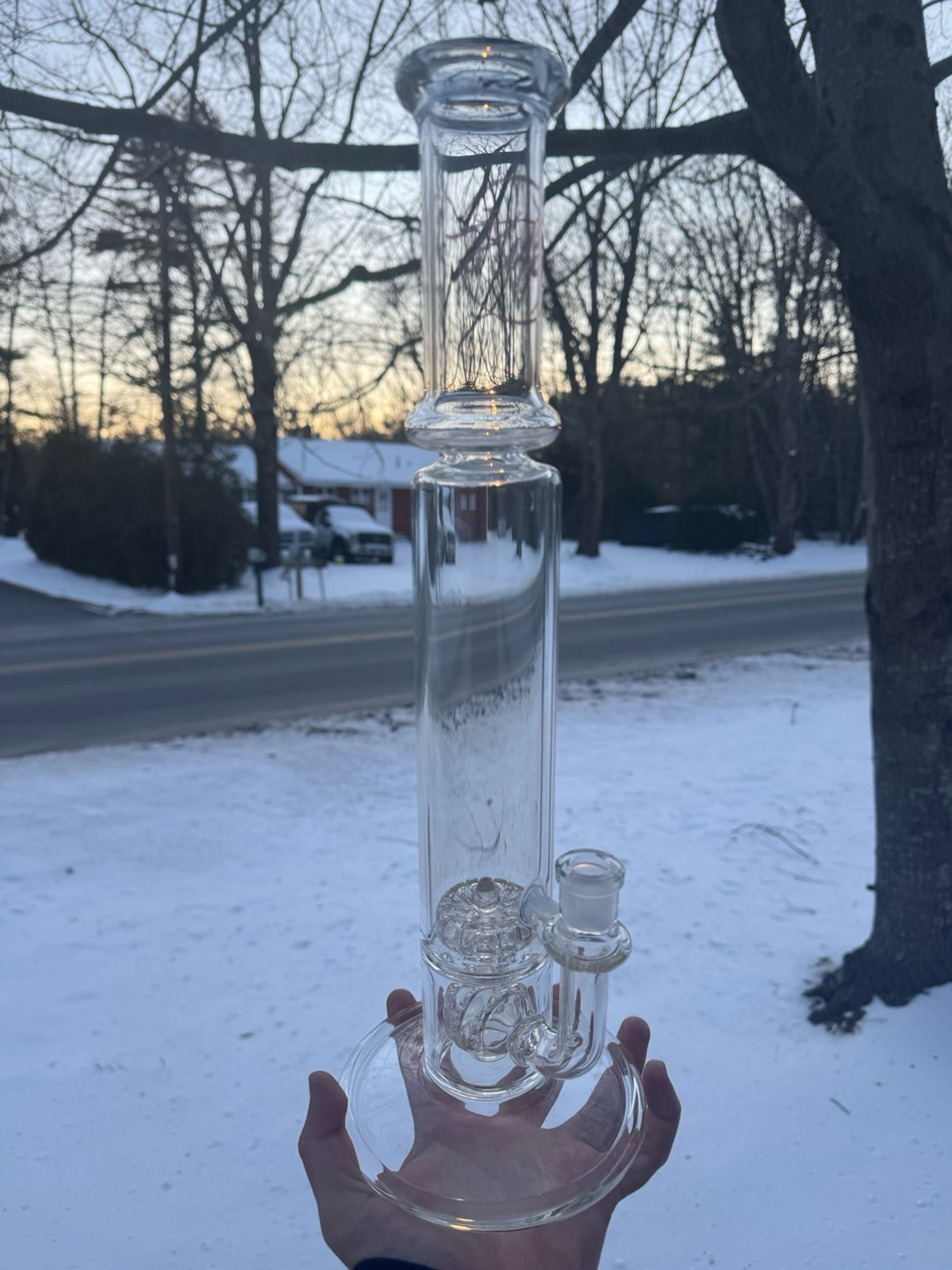 Preview pic of Studio V Glass Dual Perc Straight Tube