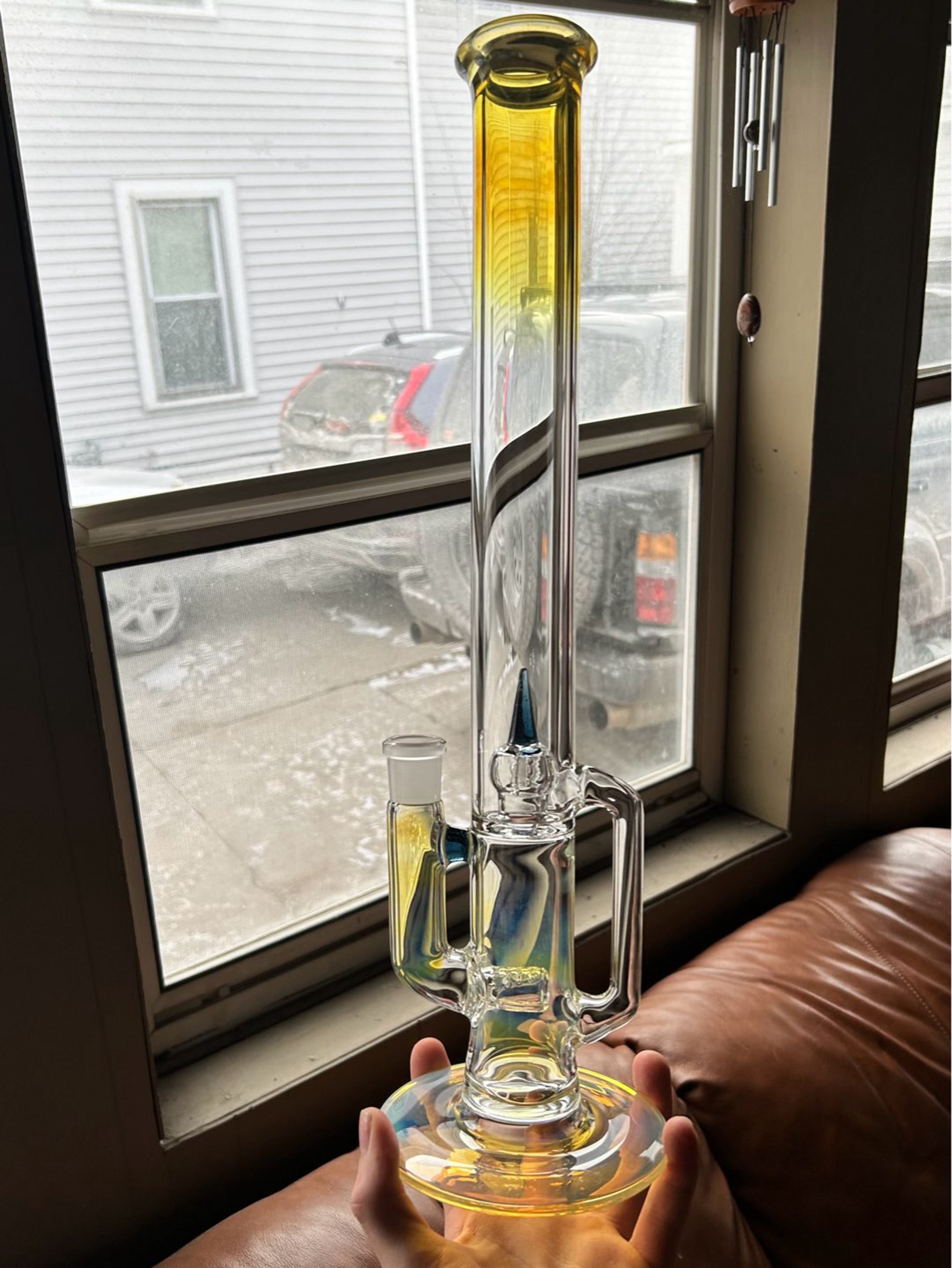 Preview pic of Final Price Drop Greenbelt glass recycler- stemline to imperial
