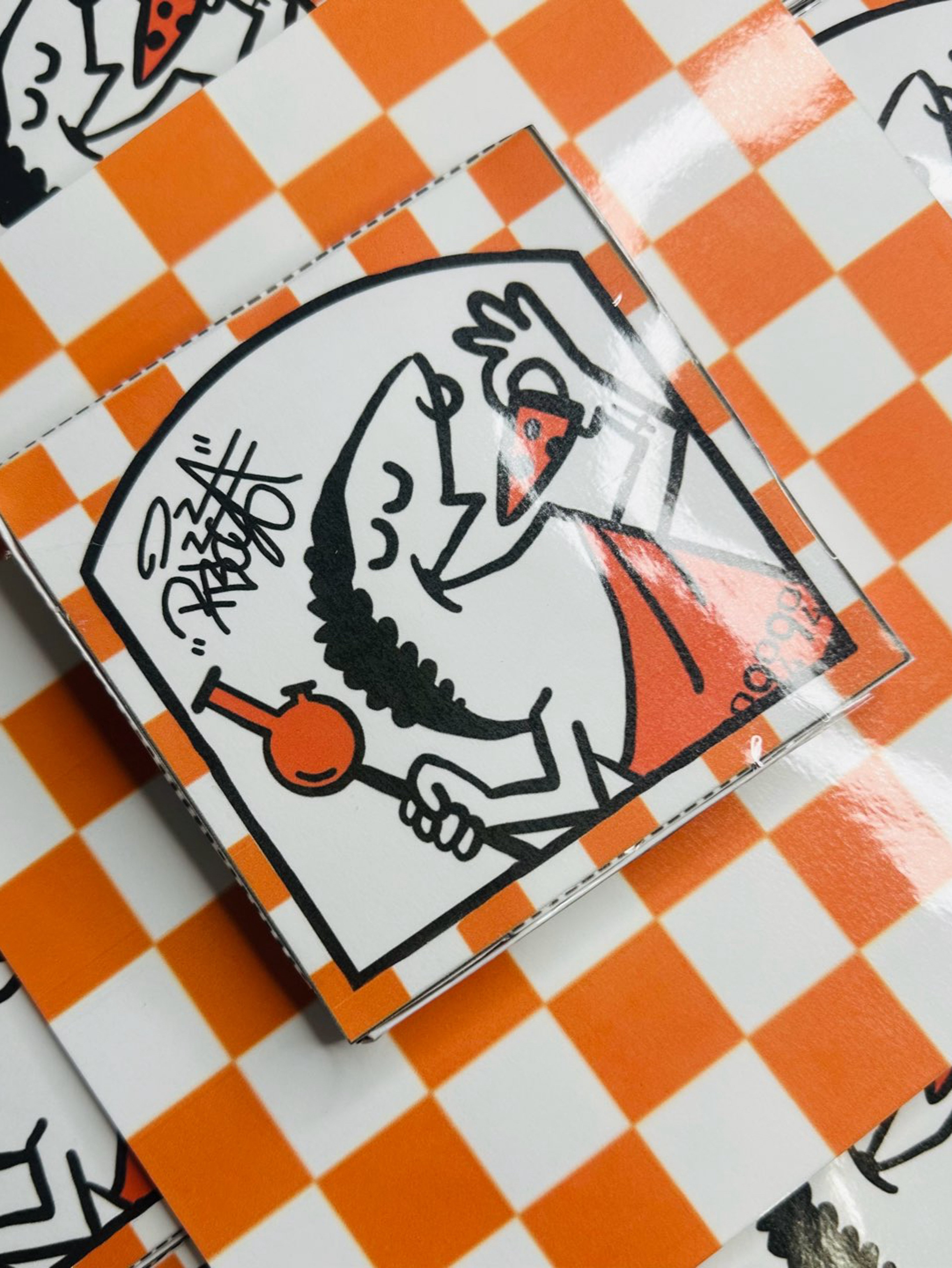 Pizza Box Pack- Sticker Pack and Glass Art Zine combo image 0