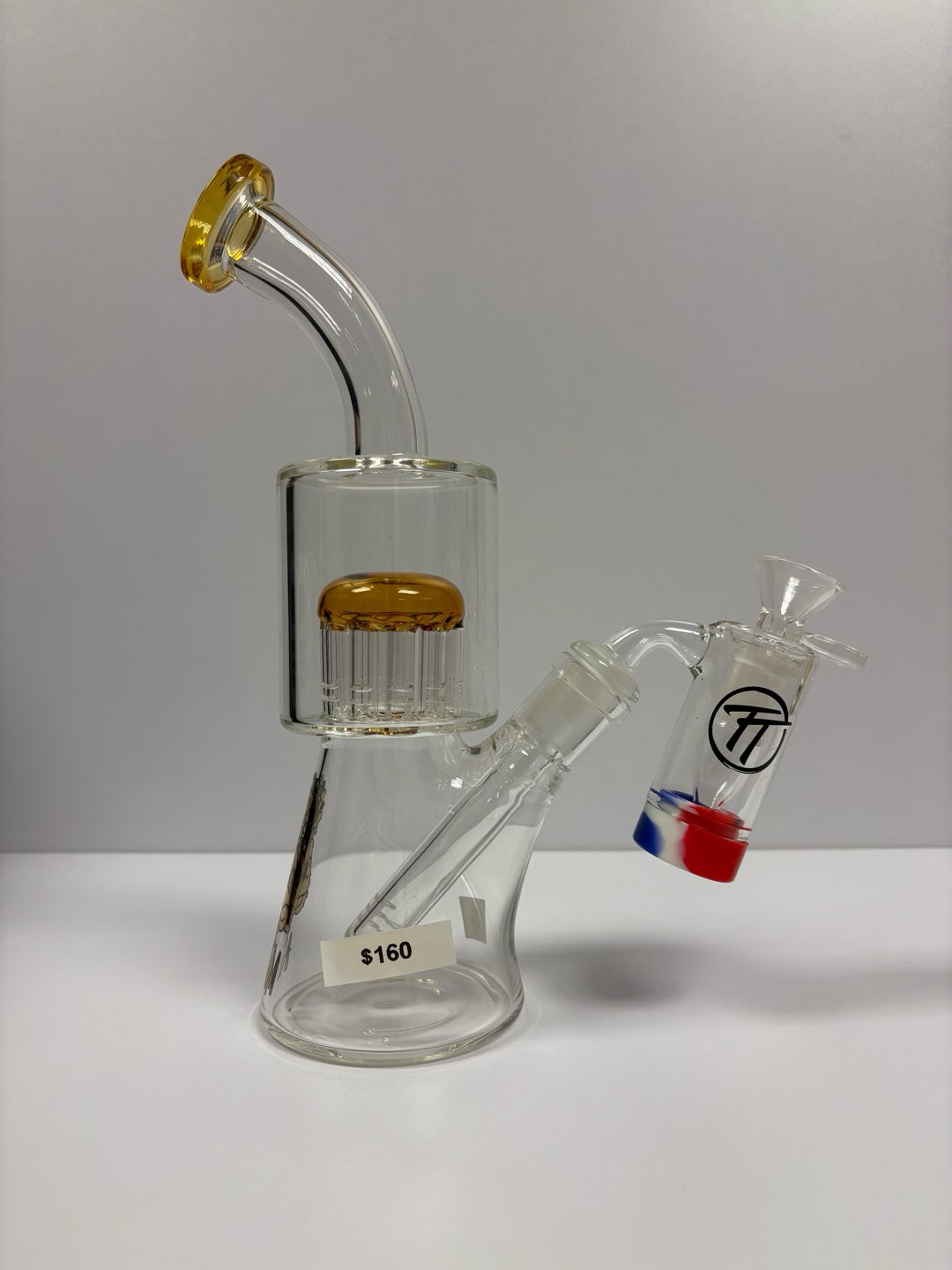 Preview pic of AFM rig with huge perc color accent rig with free reclaimer 14mm 45