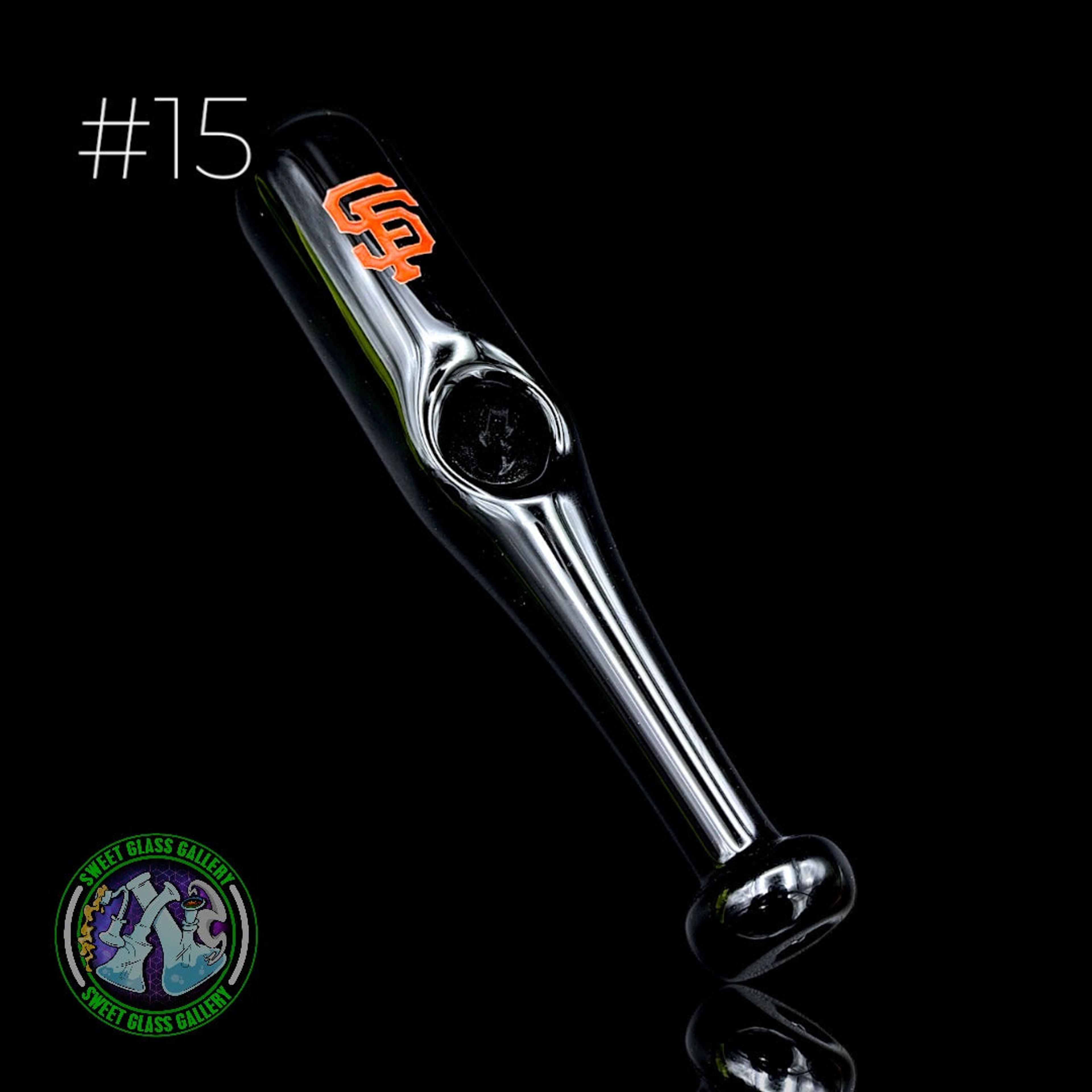 Preview pic of Daniel's Glass Art - Dry Pipe #15 - Baseball Bat (San Fransisco Giants)