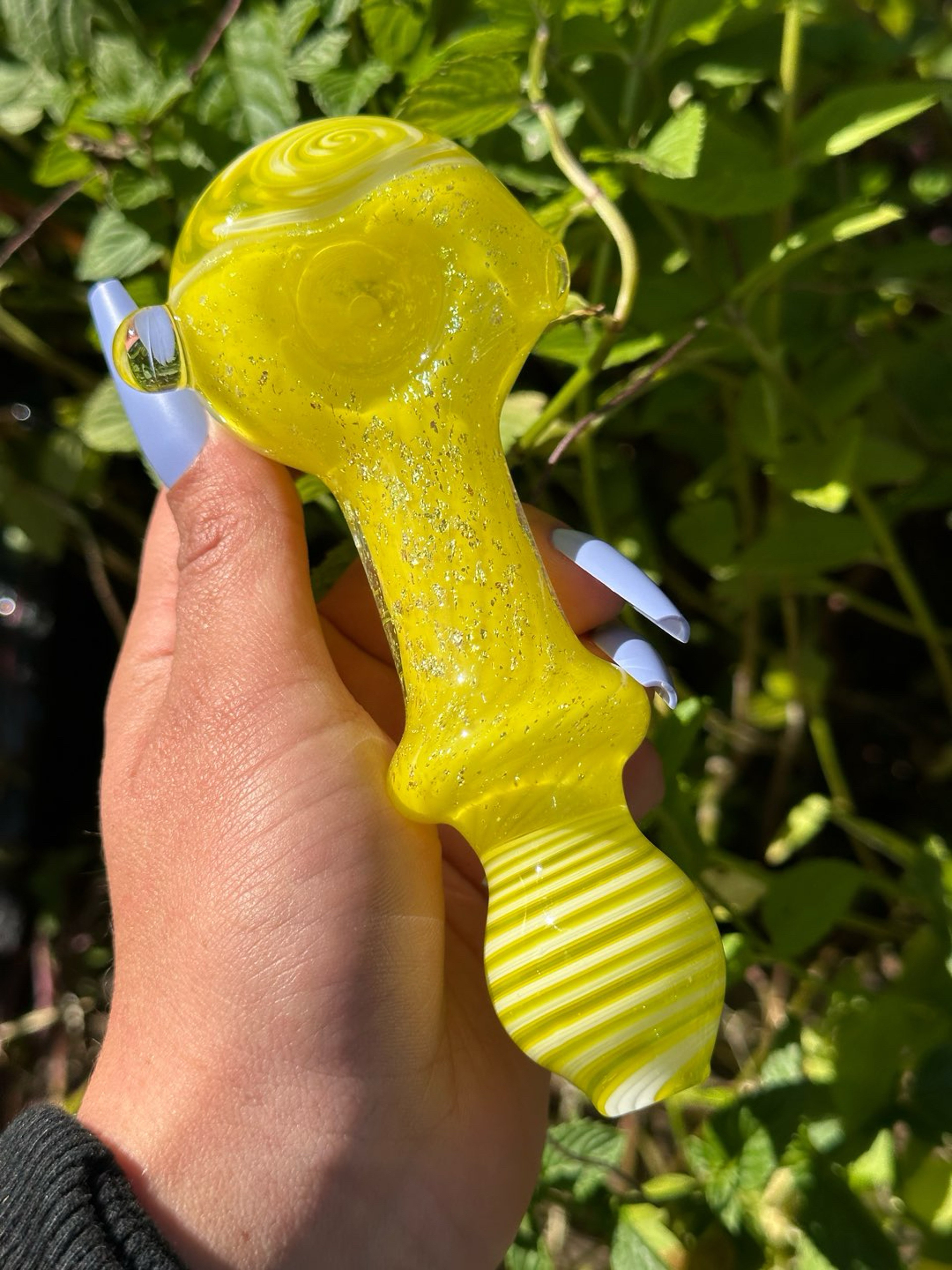 Preview pic of Matt Z Glass Wigwag Dichro Spoon