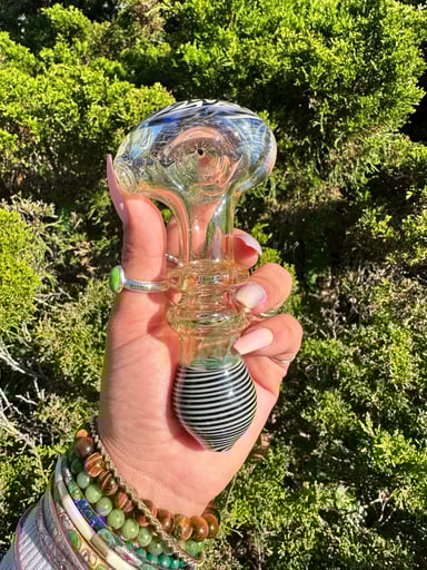 Preview pic of Matt Z Glass Fumed Wigwag Spoon