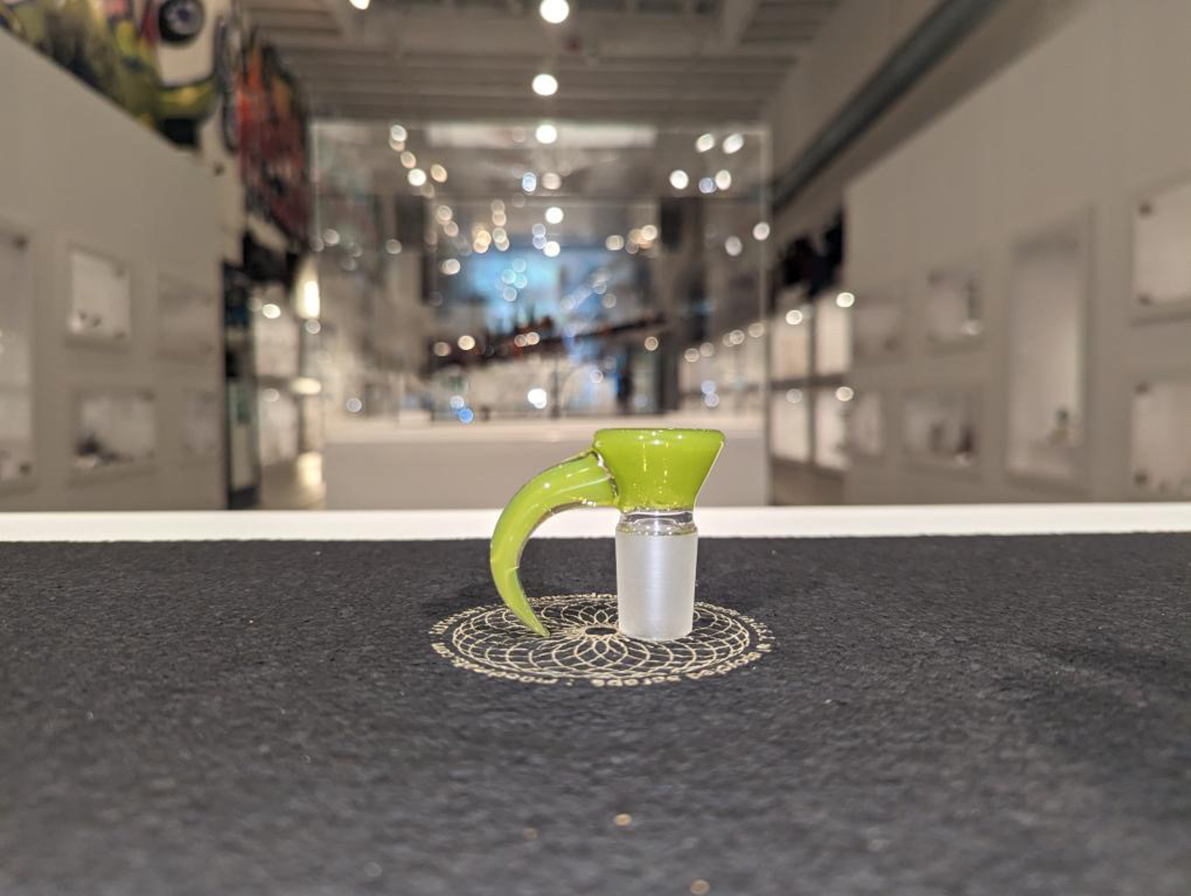 Preview pic of Welch Glass Horn Slide 18mm Lime Drop
