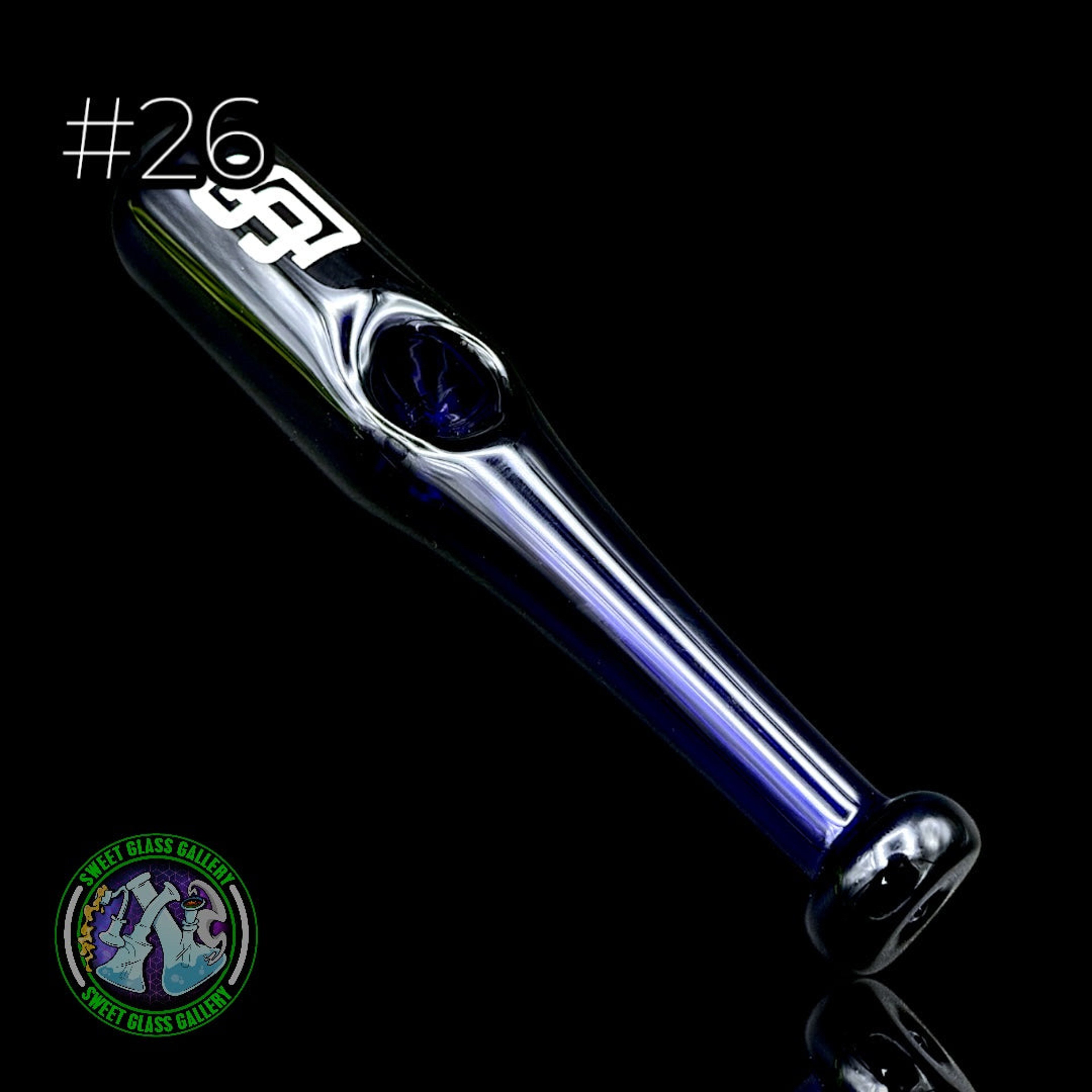 Preview pic of Daniel's Glass Art - Dry Pipe #26 - Baseball Bat (San Diego Padres)