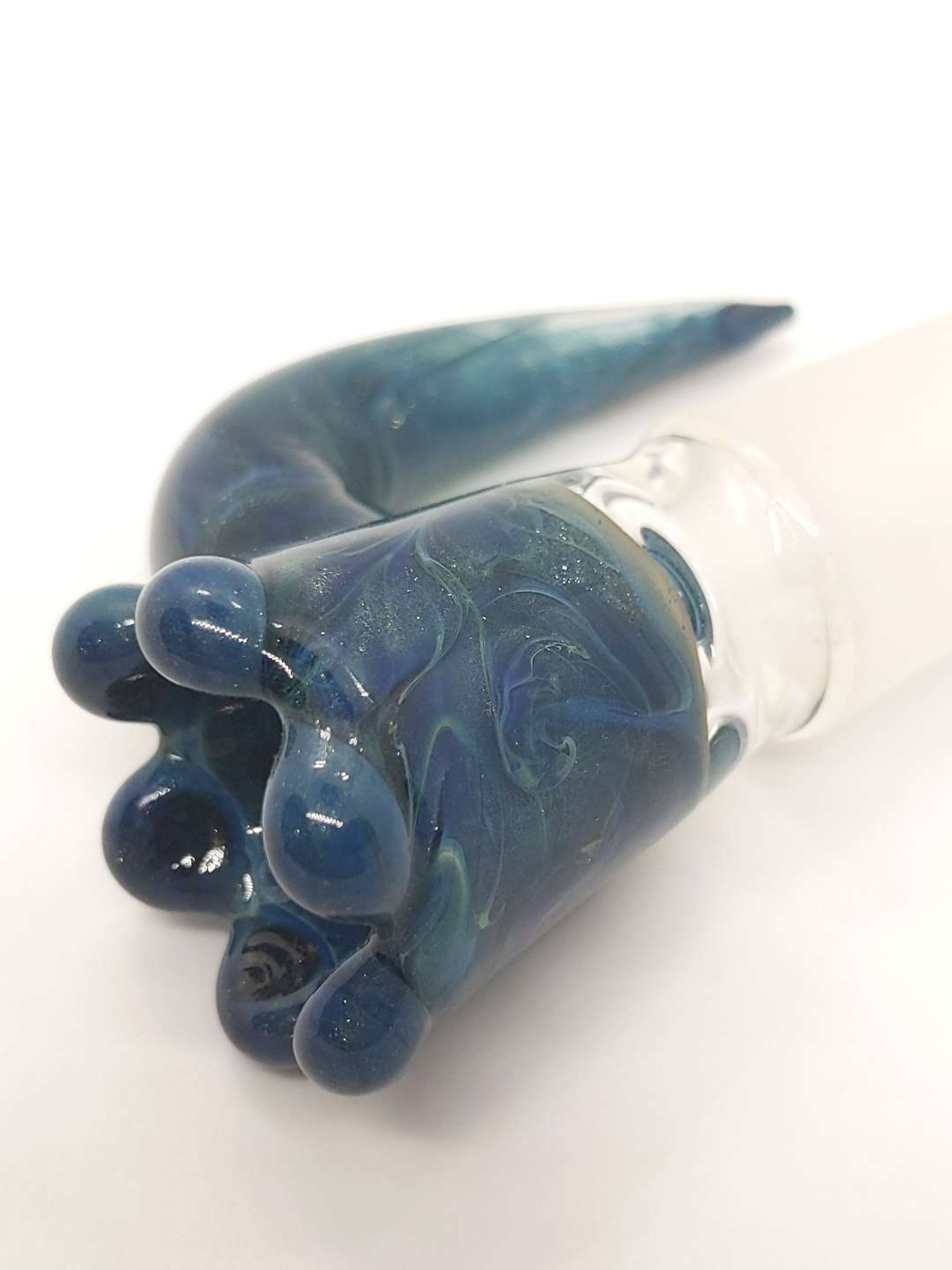 Preview pic of Blue Swirls With Glitter 18mm Slide *Ships Free*