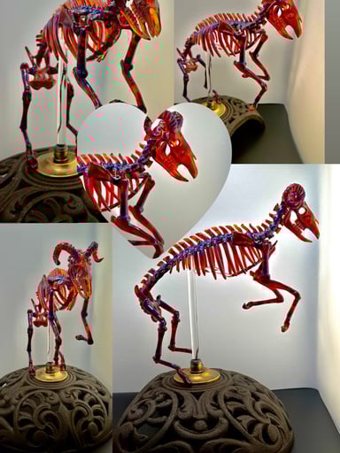 Preview pic of “Ram in the Parlor”-Glass,antique cast iron