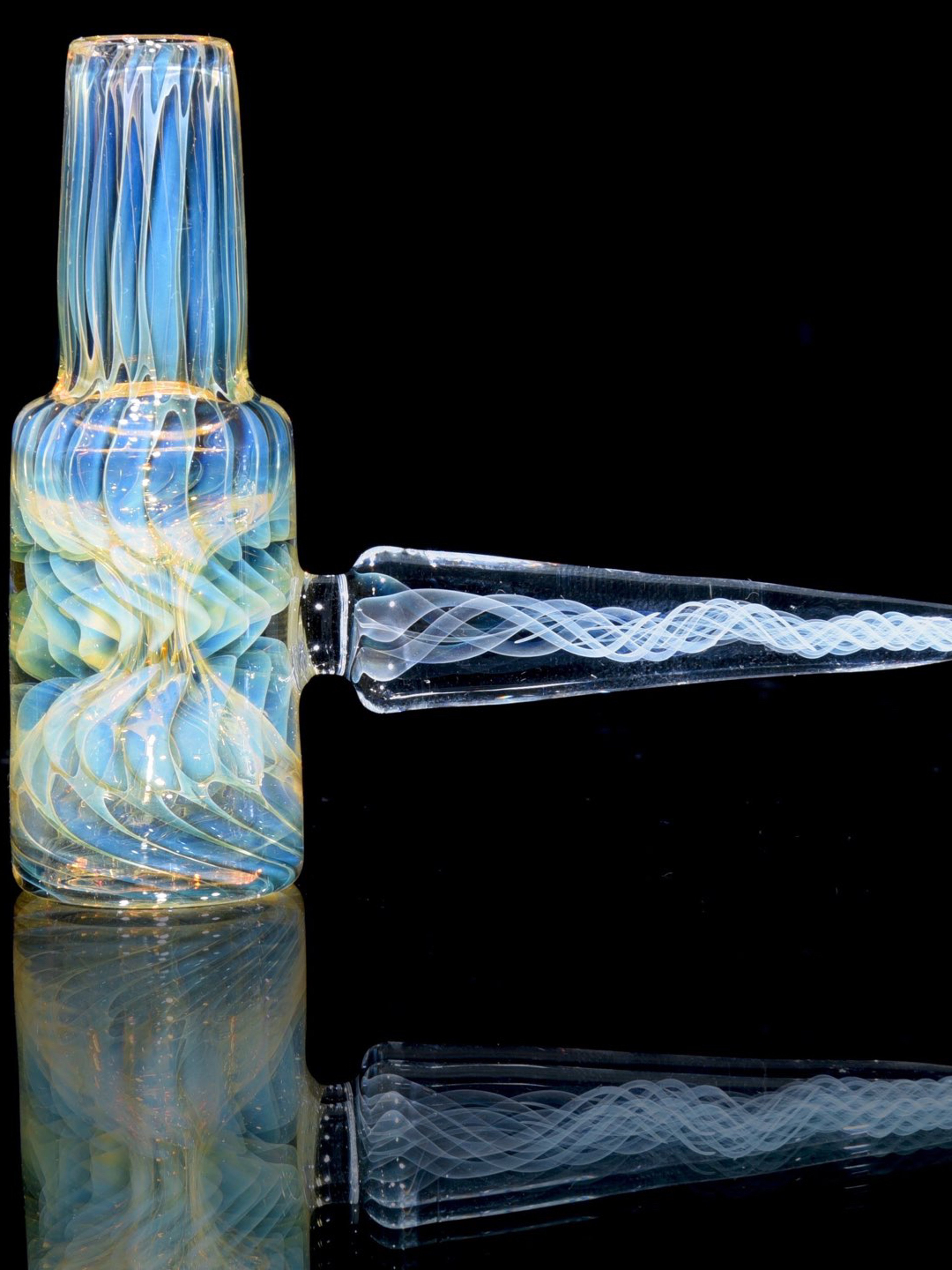 Preview pic of Chuck Millions - Fully-worked Fume Honeycomb Slide w Lattice Horn - 14mm Male