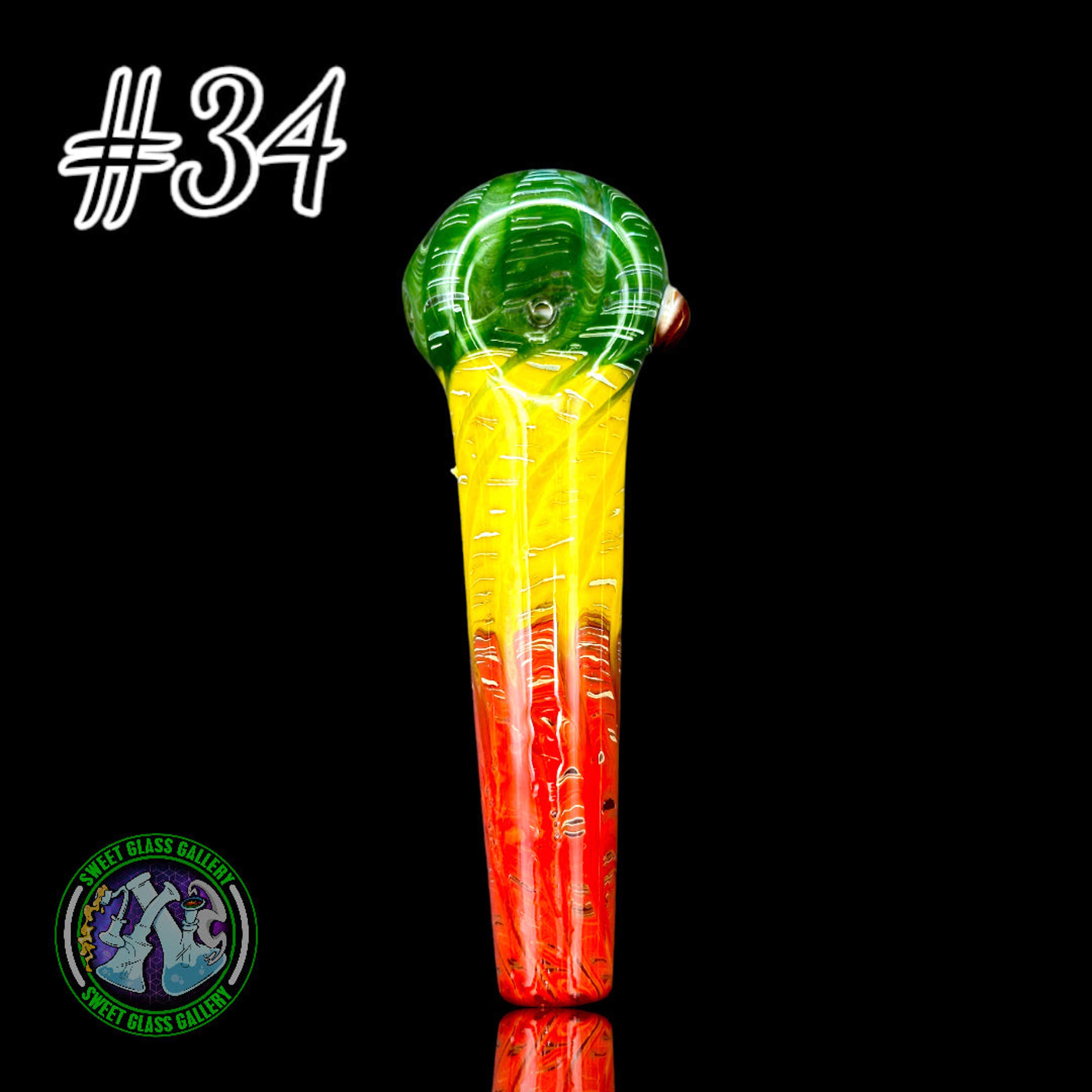 Preview pic of Daniel's Glass Art - Dry Pipe #34 - German Glass