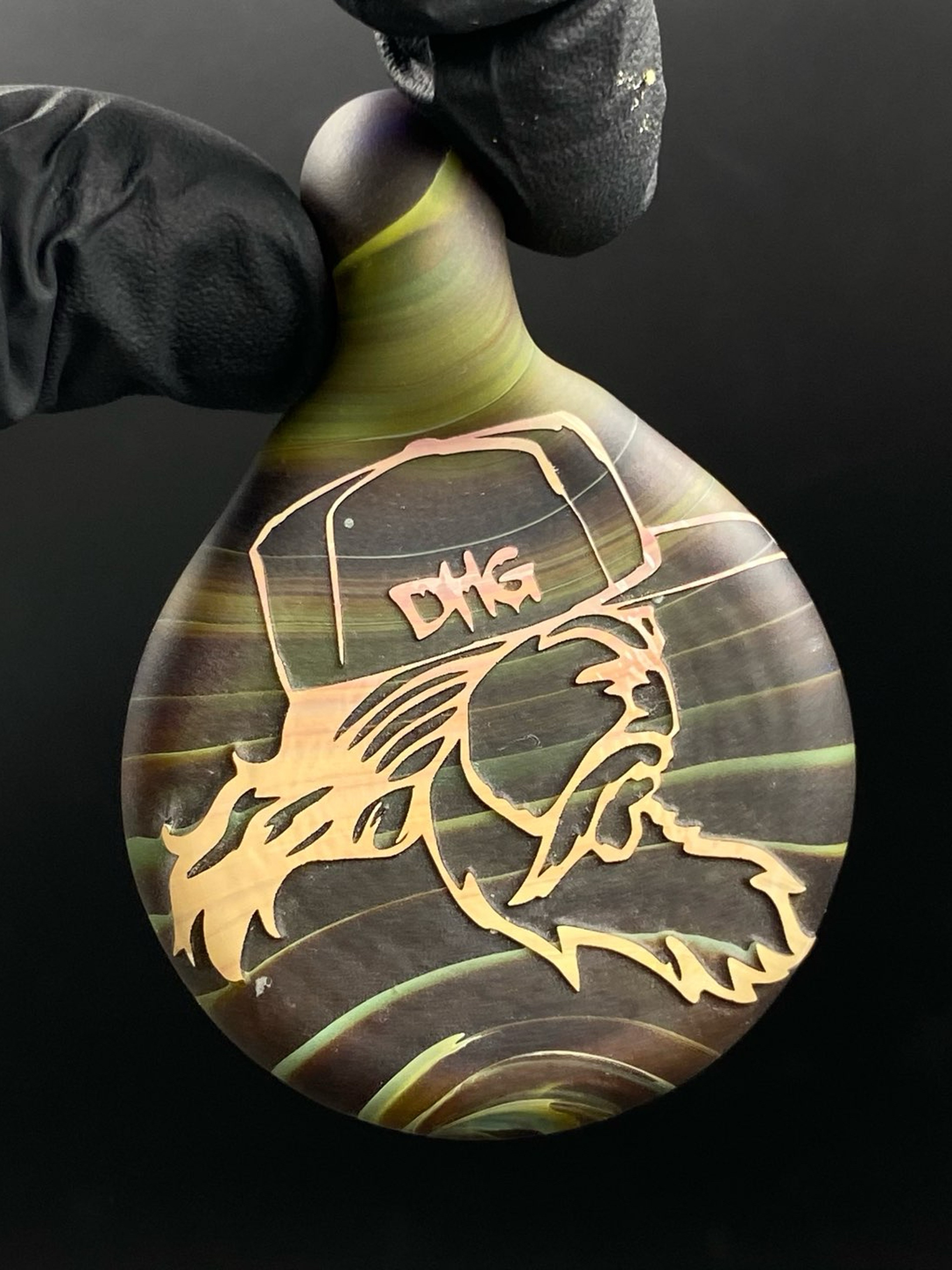 Preview pic of Dawg House Glass - Sandblasted Pendant