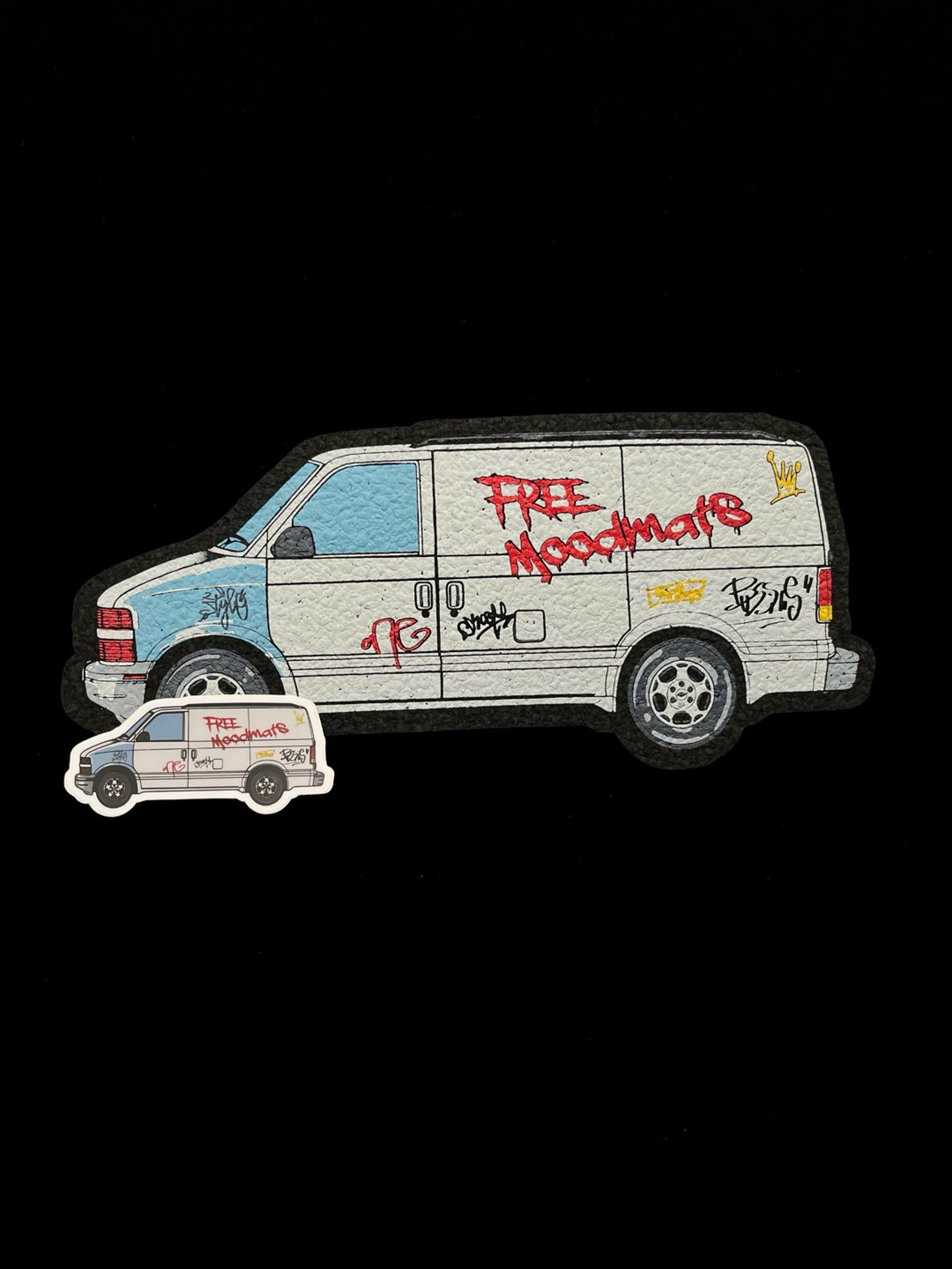 Preview pic of “Free Moodmats” Van Mat by Dimebag Designs x 710 Emporium x Moodmats