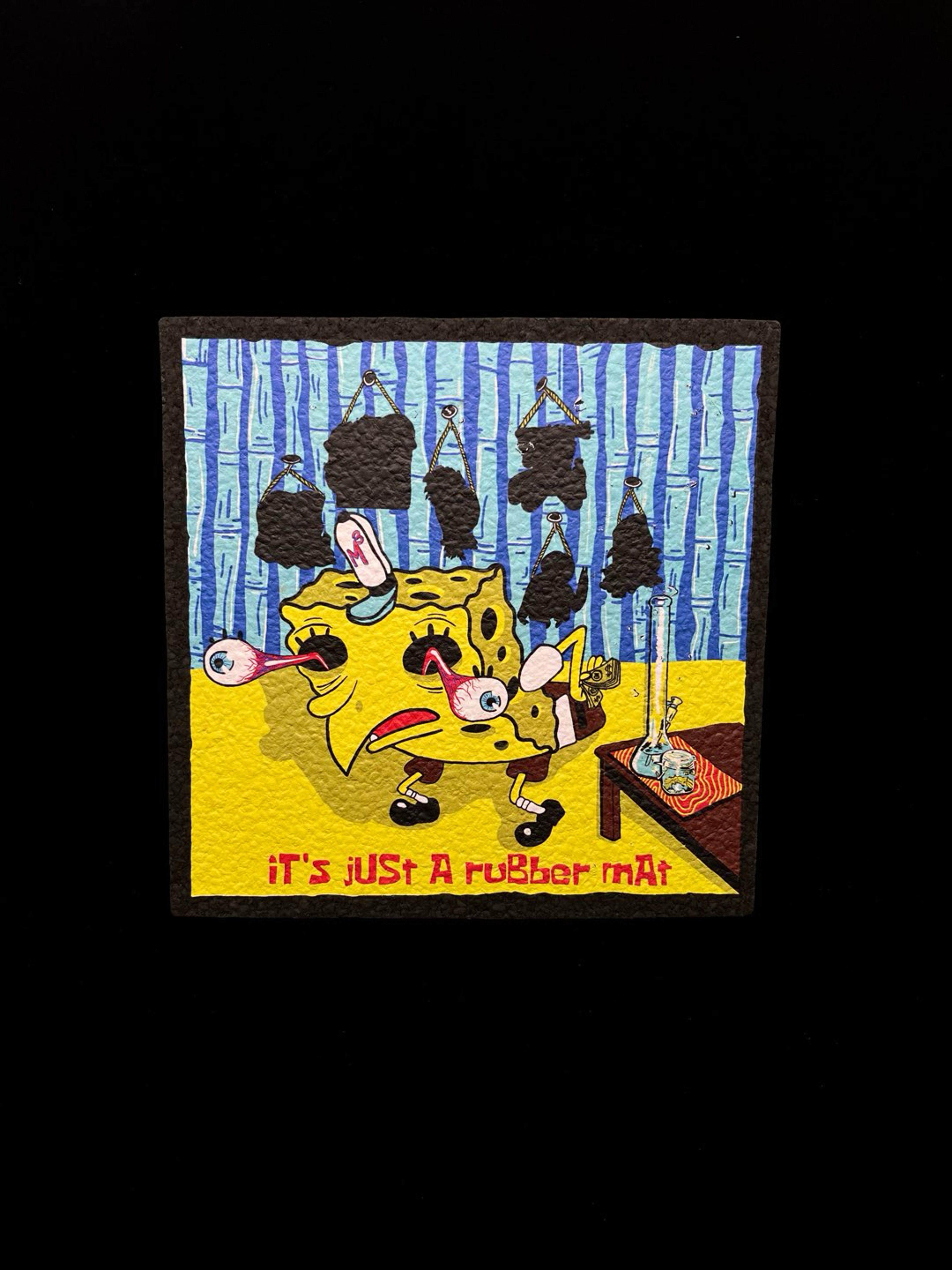 It’s Just A Rubber Mat 8” Square Mat by Retro Sloth x 710 Emporium x Moodmats image 0