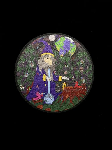 Preview pic of The World Is Yours 8” Round Mat by The World Is Yours Art x 710 Emporium x Moodmats