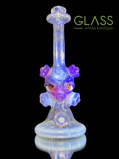 Preview pic of Creep Glass Mini Bird Tube - Light Phoenix over Bronze Pearl