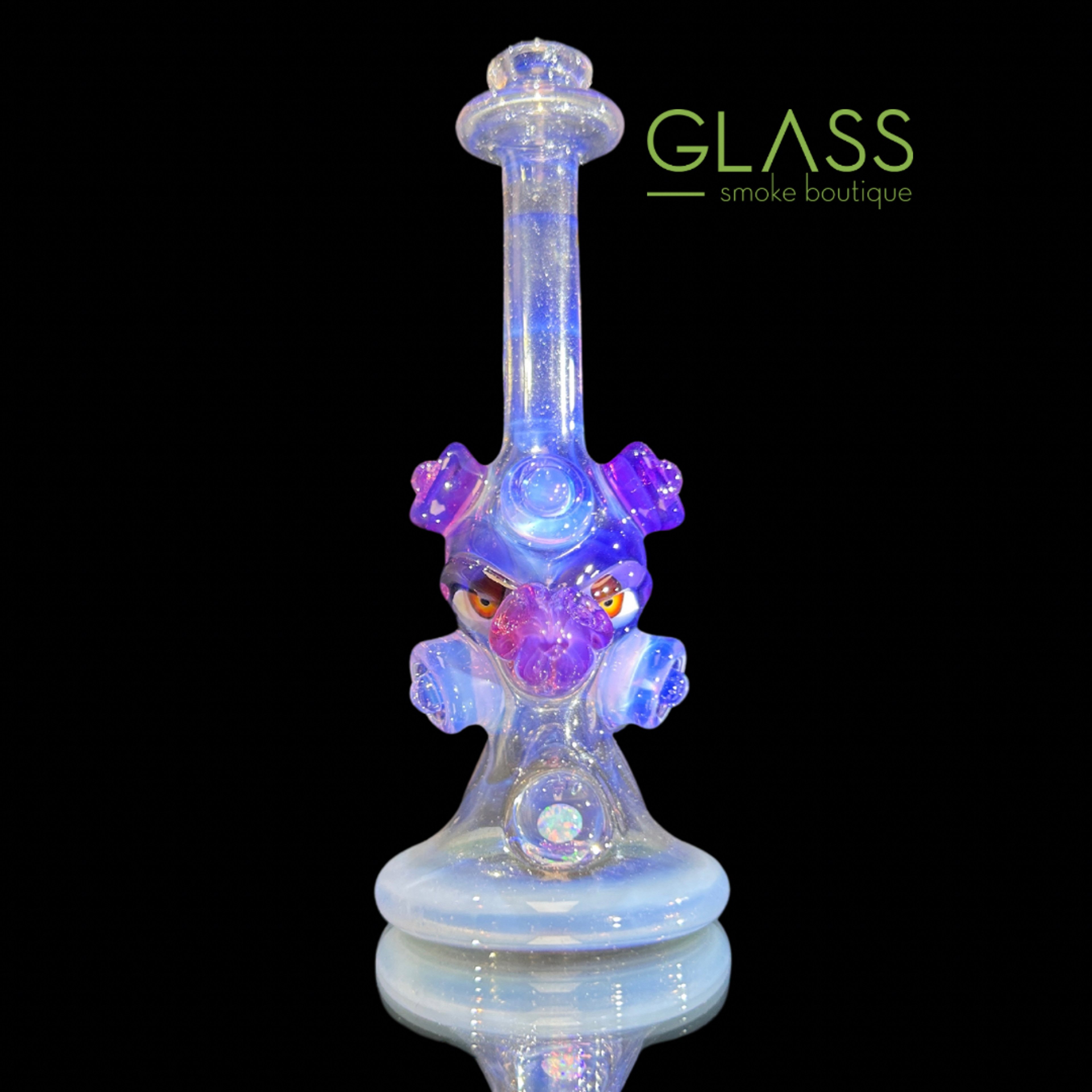 Preview pic of Creep Glass Mini Bird Tube - Light Phoenix over Bronze Pearl