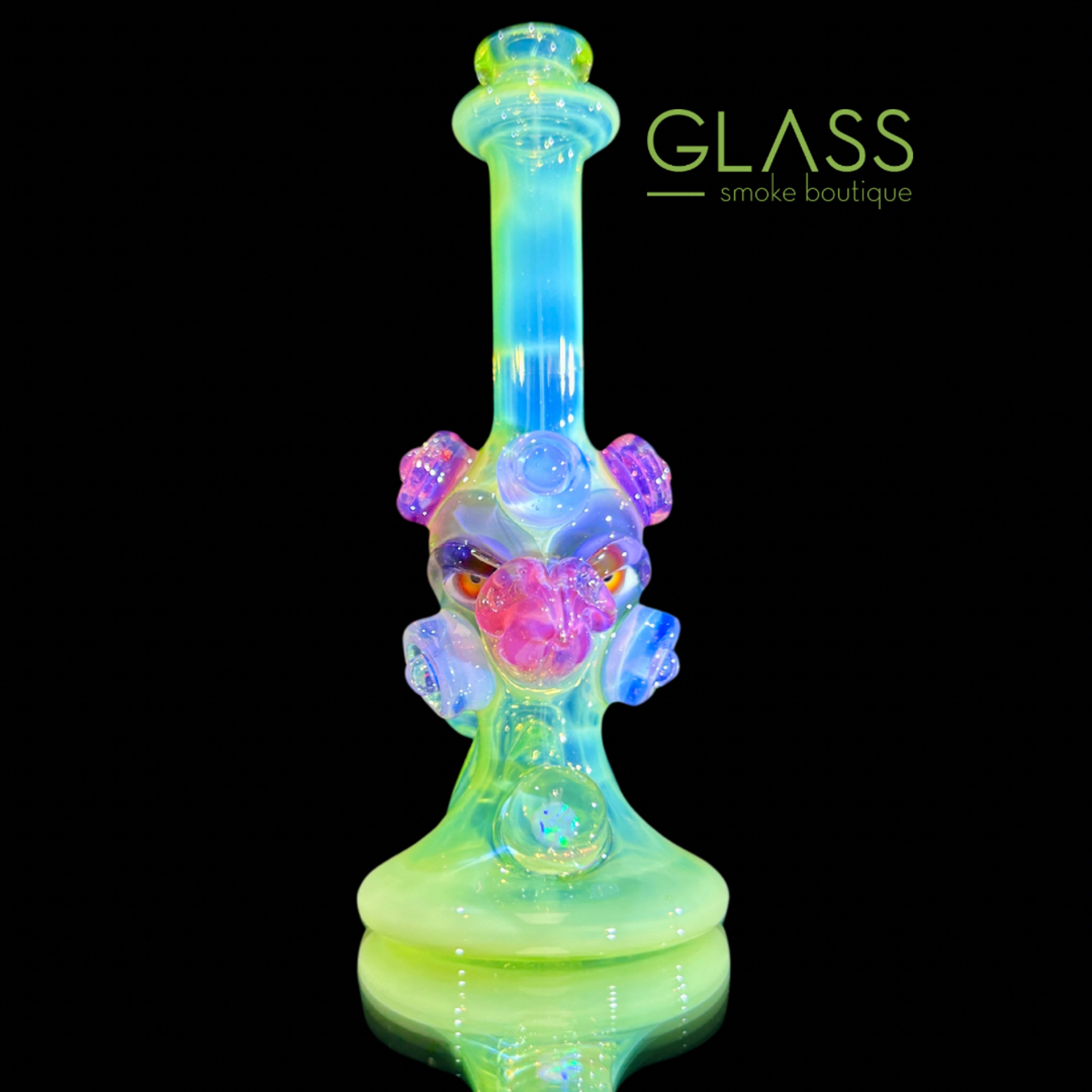 Preview pic of Creep Glass Mini Bird Tube - Absinthe over Ghost
