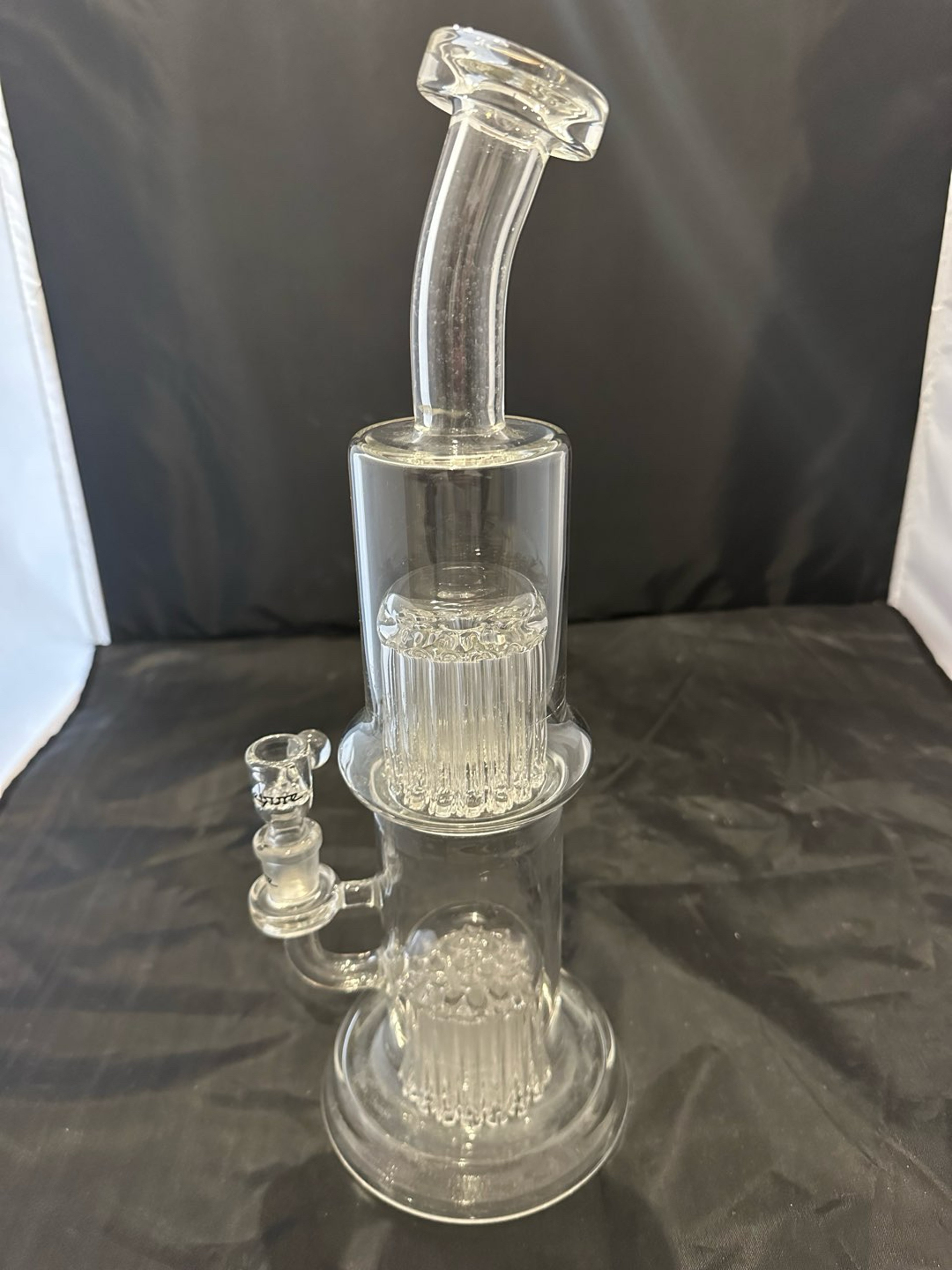 Preview pic of Leisure Glassworks 24/32 Double Tree Perc Bubler, Hollow Foot
