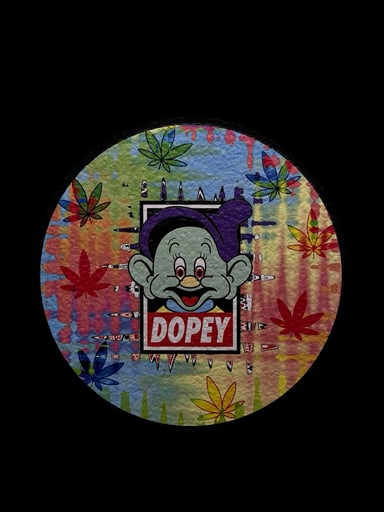 Preview pic of Dopey 8” Round Mat by Moodmats x DopeyTokes