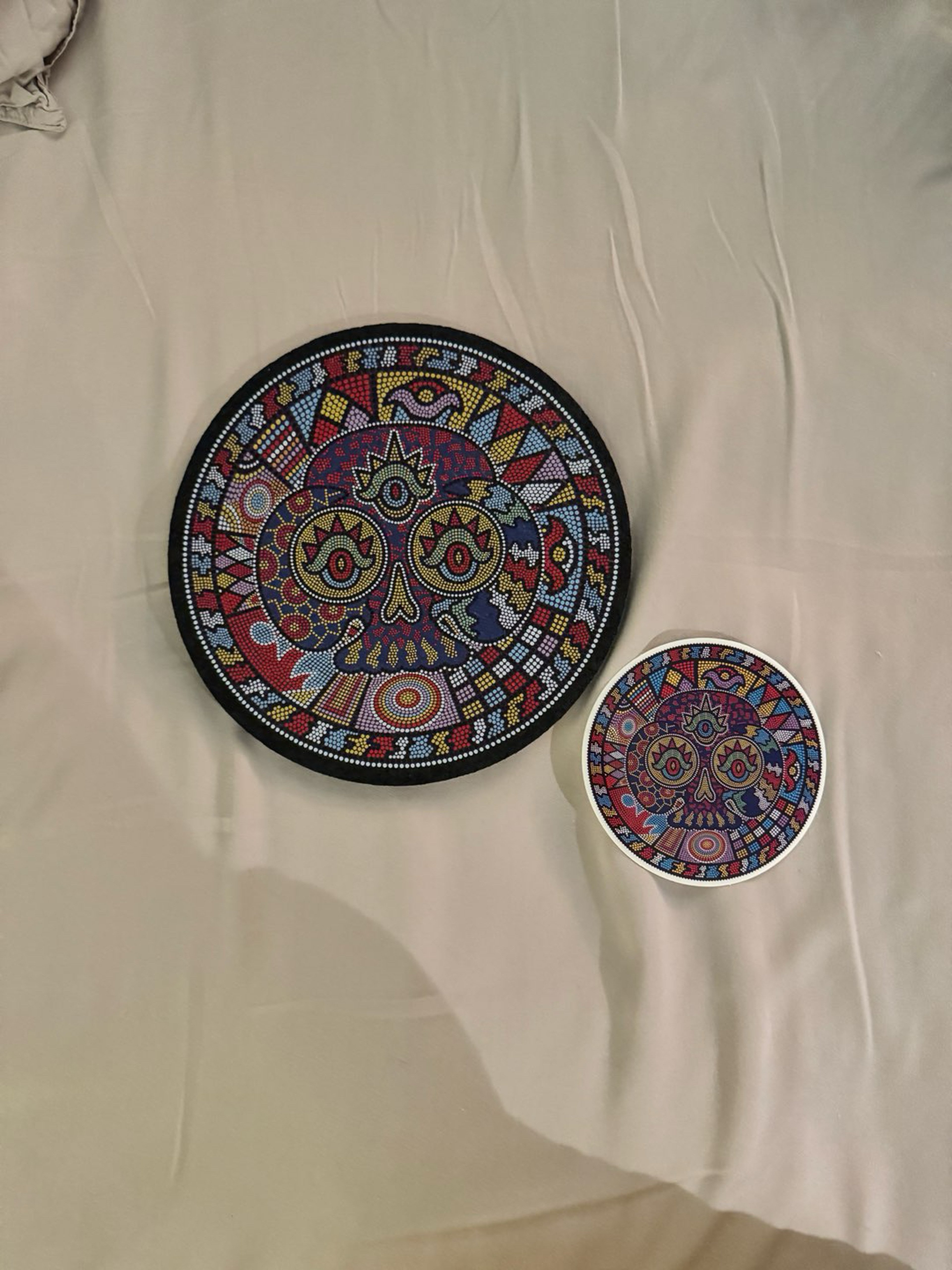 Preview pic of 'TAKAO SKULL' 8" moodmat and matching sticker