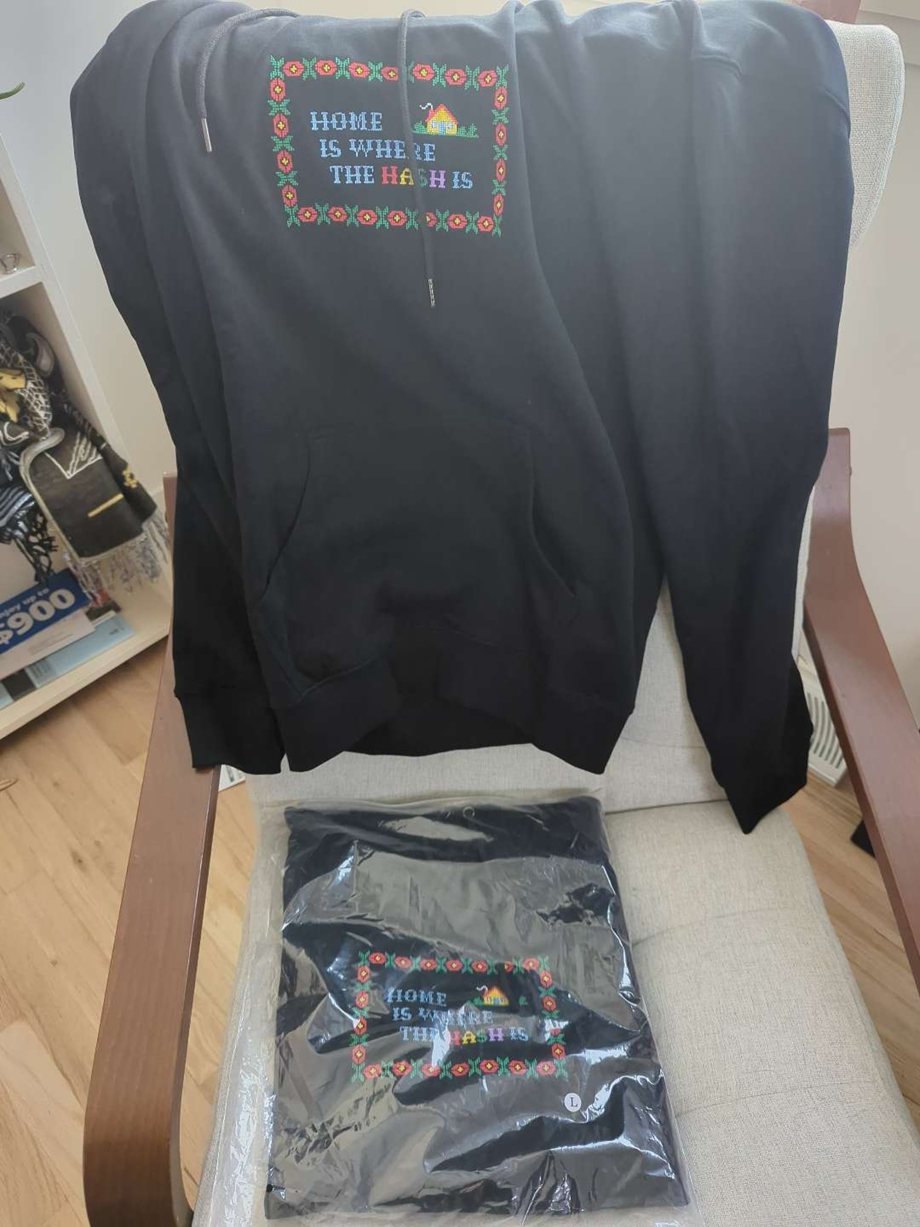 Preview pic of 'Home is where the Hash is' GZ1 Whatever Forever embroidered hoodie