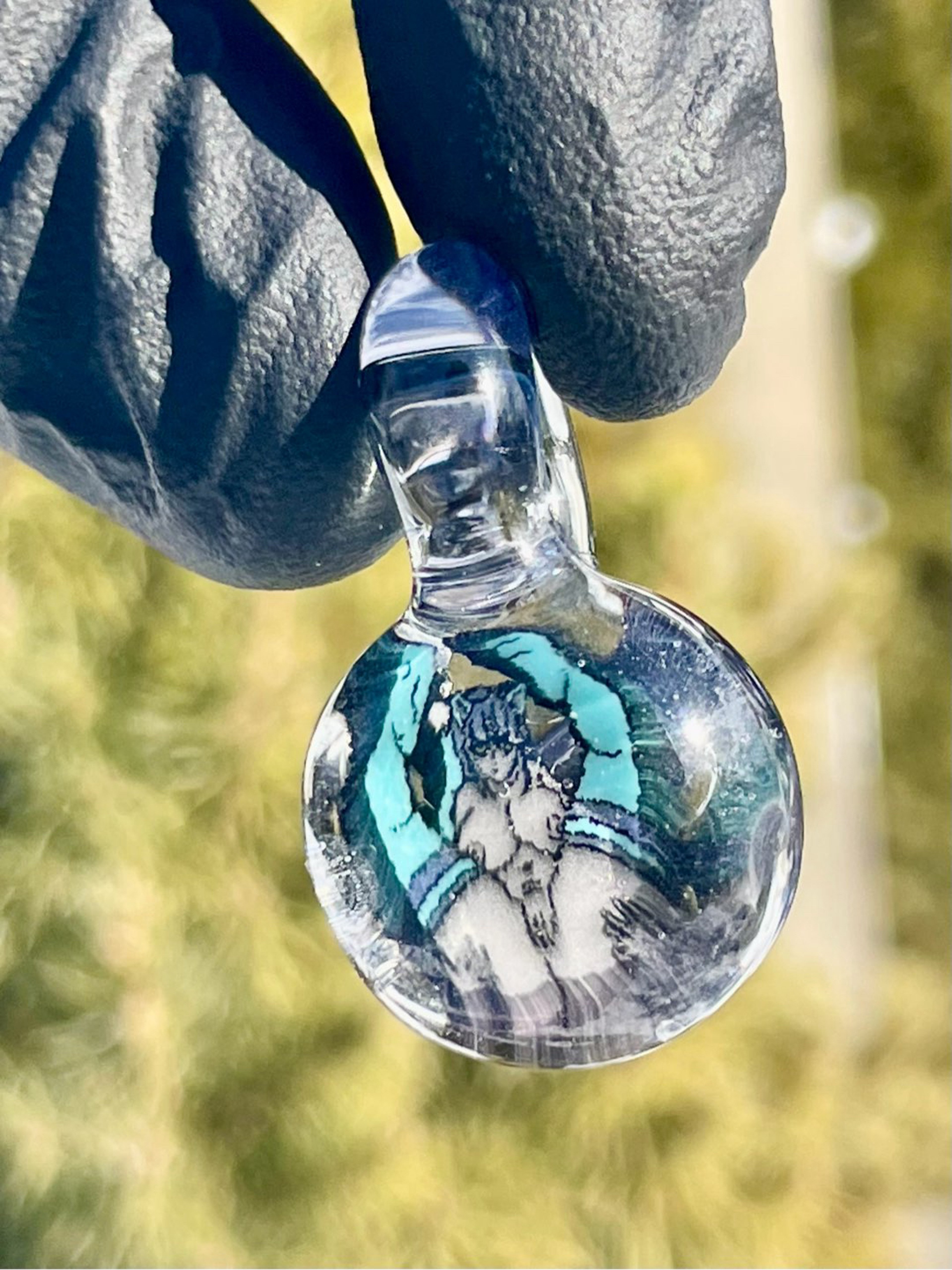 Preview pic of Spicy CFL pendant Firefox glass