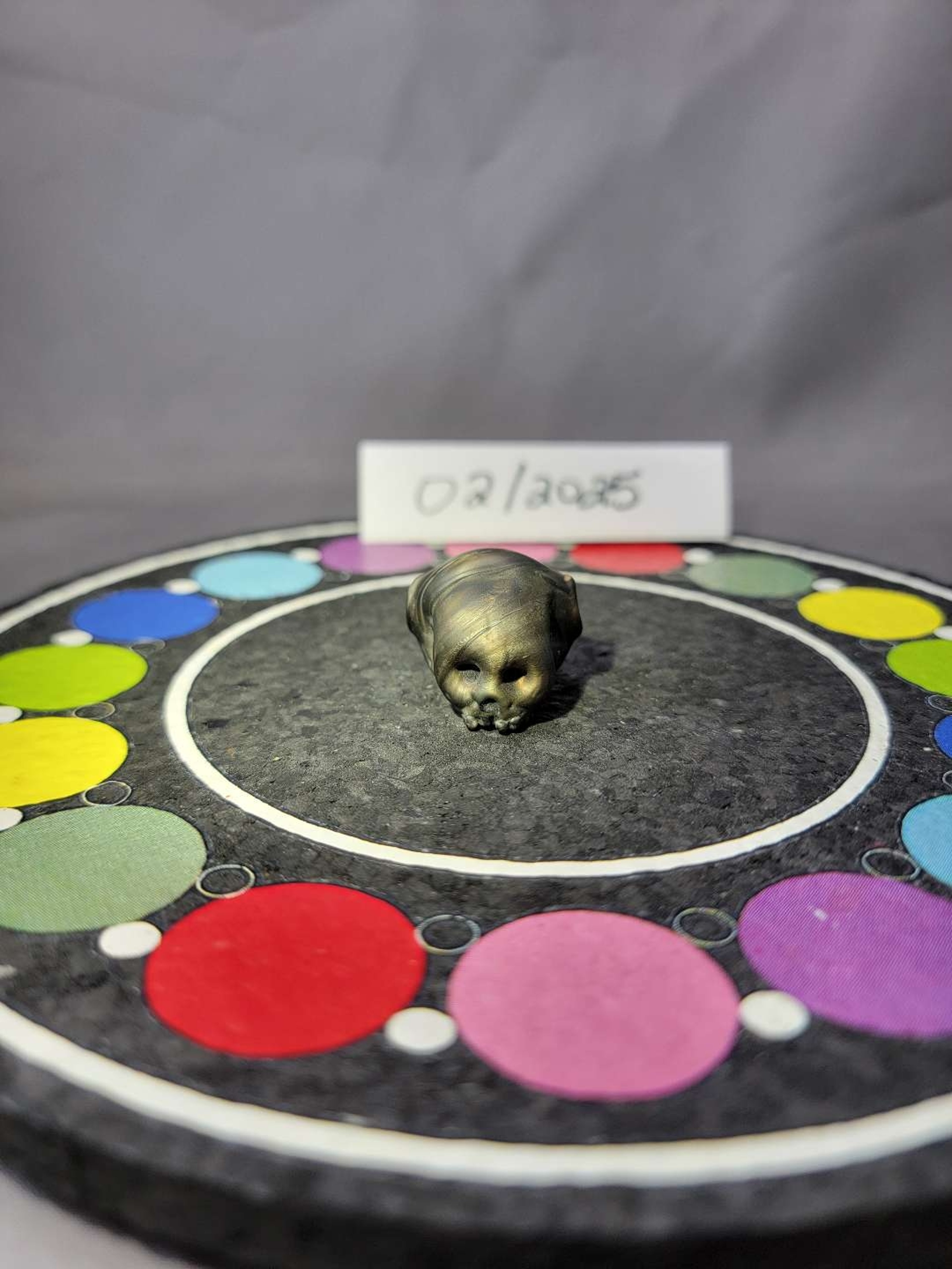 Preview pic of Soup Glass Electrum Skull Pendant