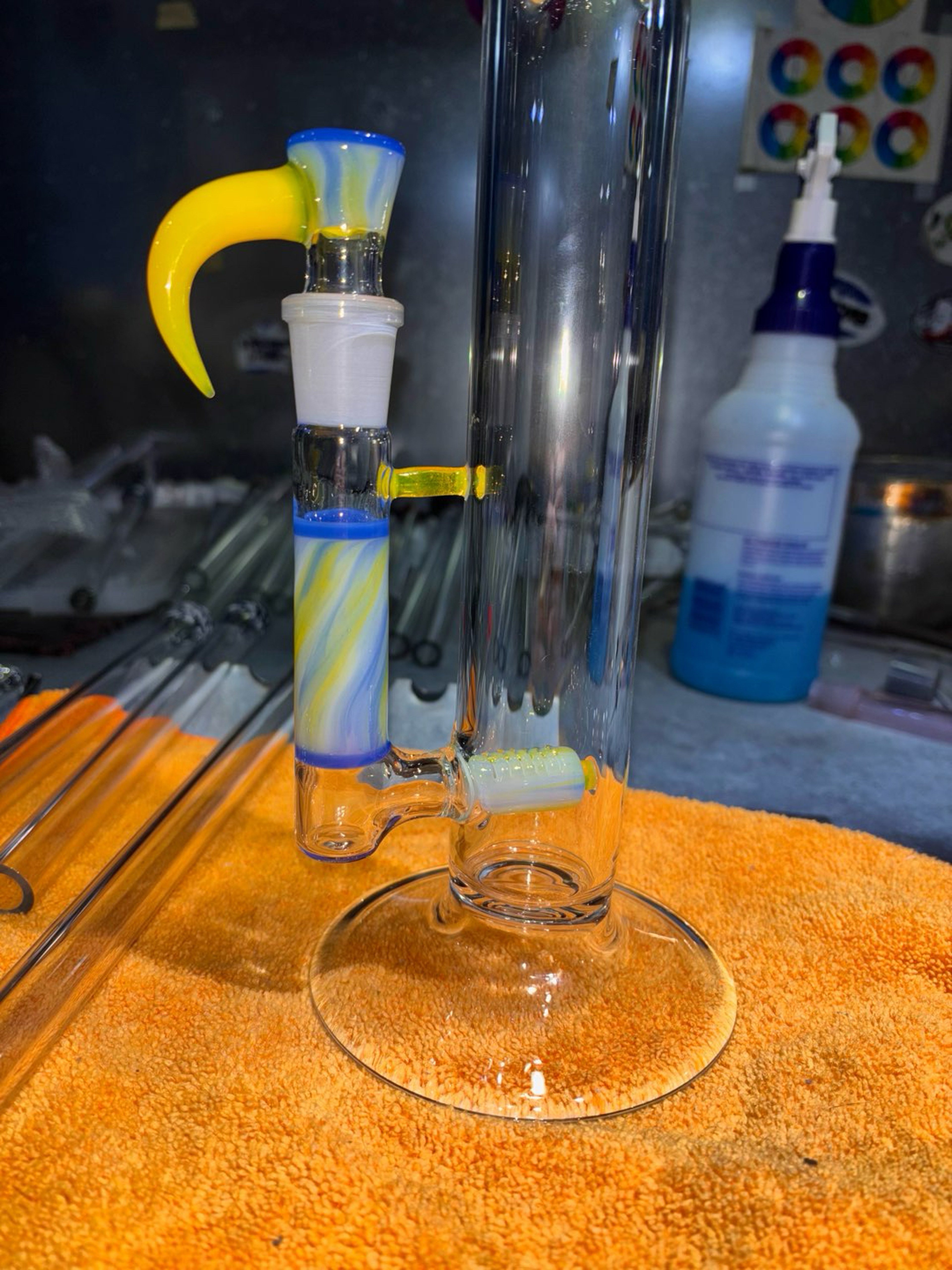 Preview pic of Strait tube 18 inch collab exposure glass and shimkus glass