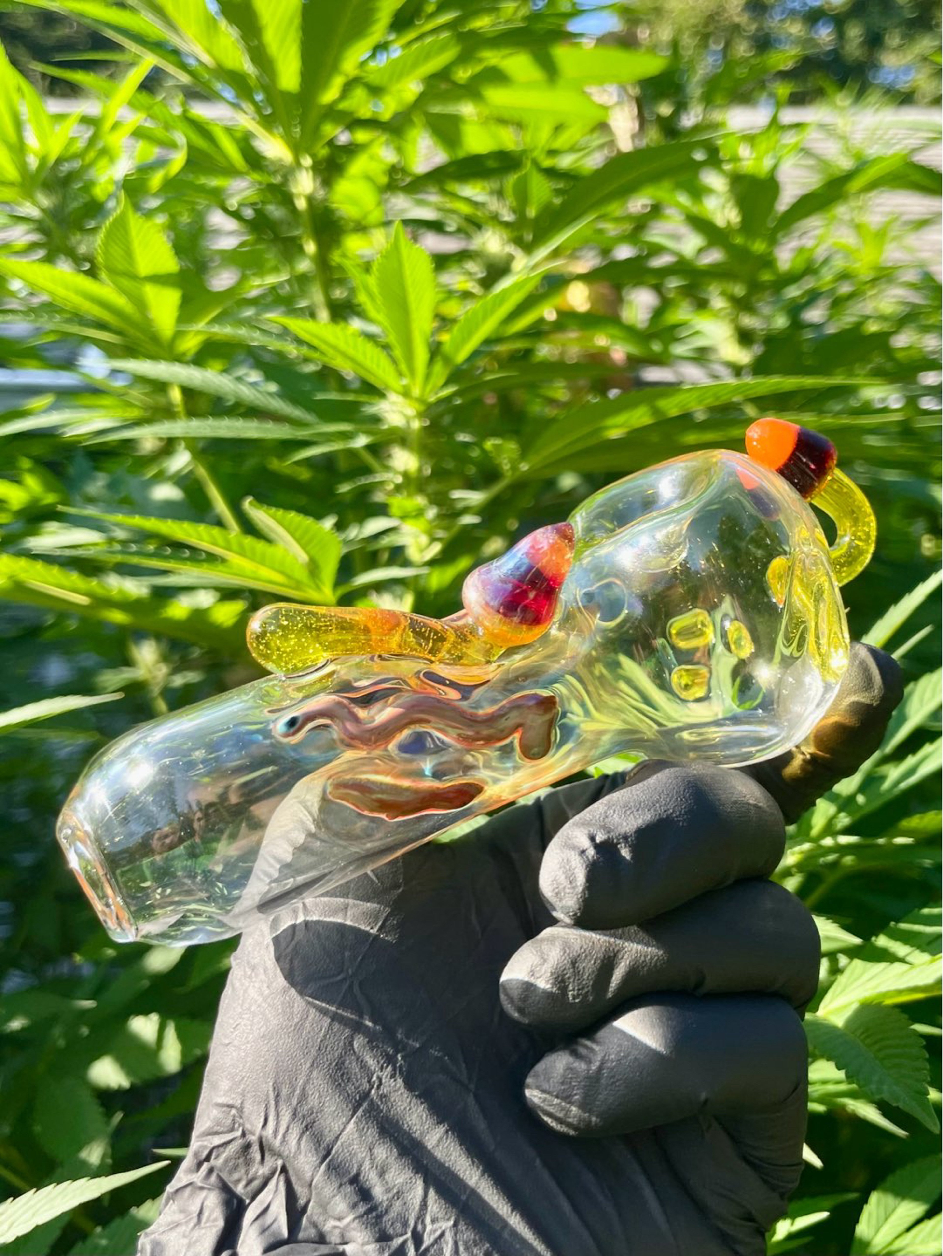 Vanilla hatch glass 5.5” CFL mushroom spoon image 0