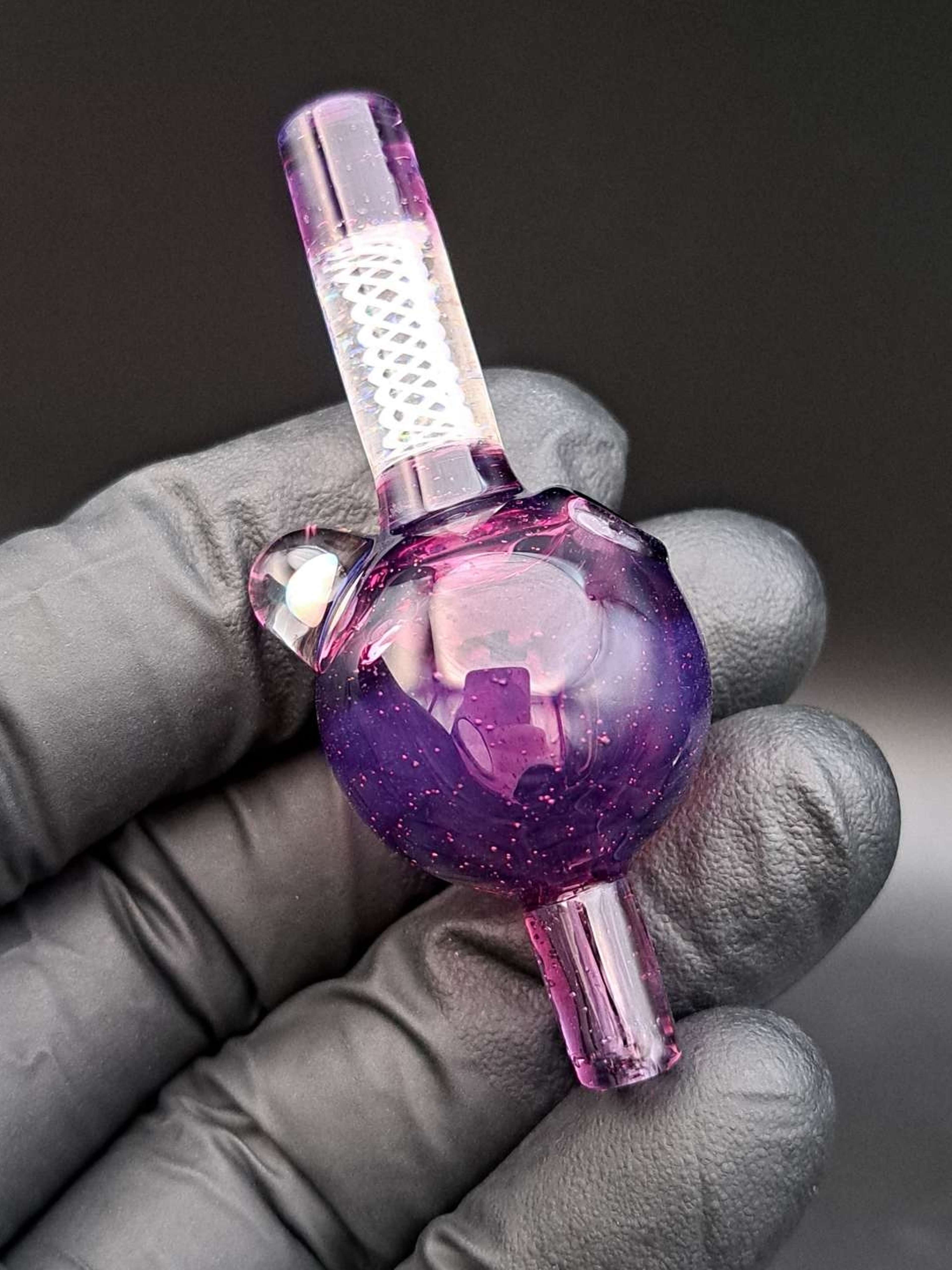Preview pic of Purple ball cap crushed opal zanfirico handle