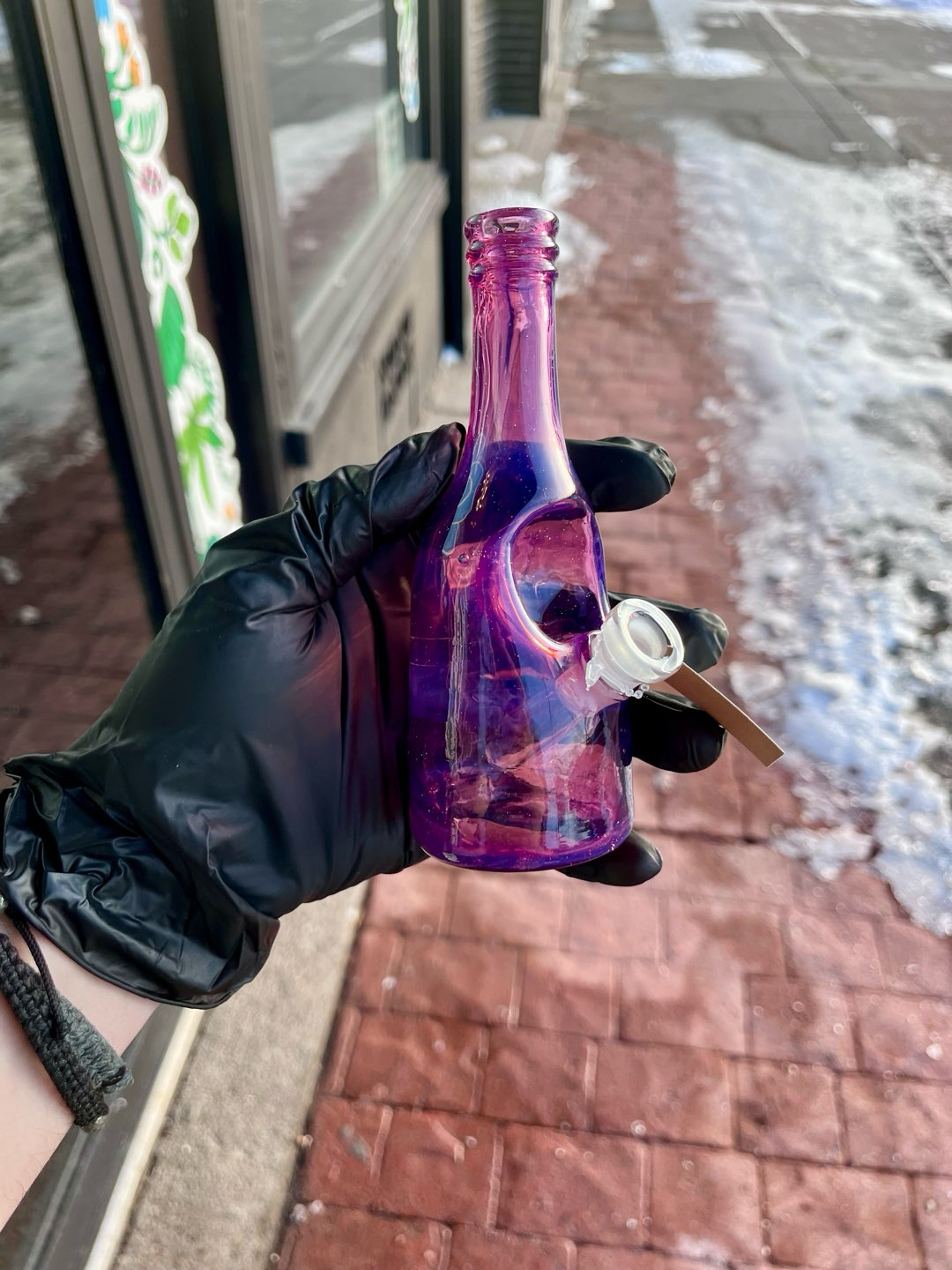 Preview pic of Costa Glass Sake Bottle Rig - Purple