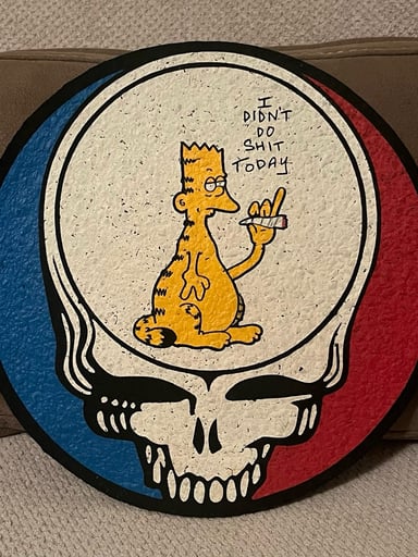 Preview pic of RARE Bartfield “I didn’t do sh!t today” Round 11.5” Mat by GZ1 Whatever Forever x Moodmats