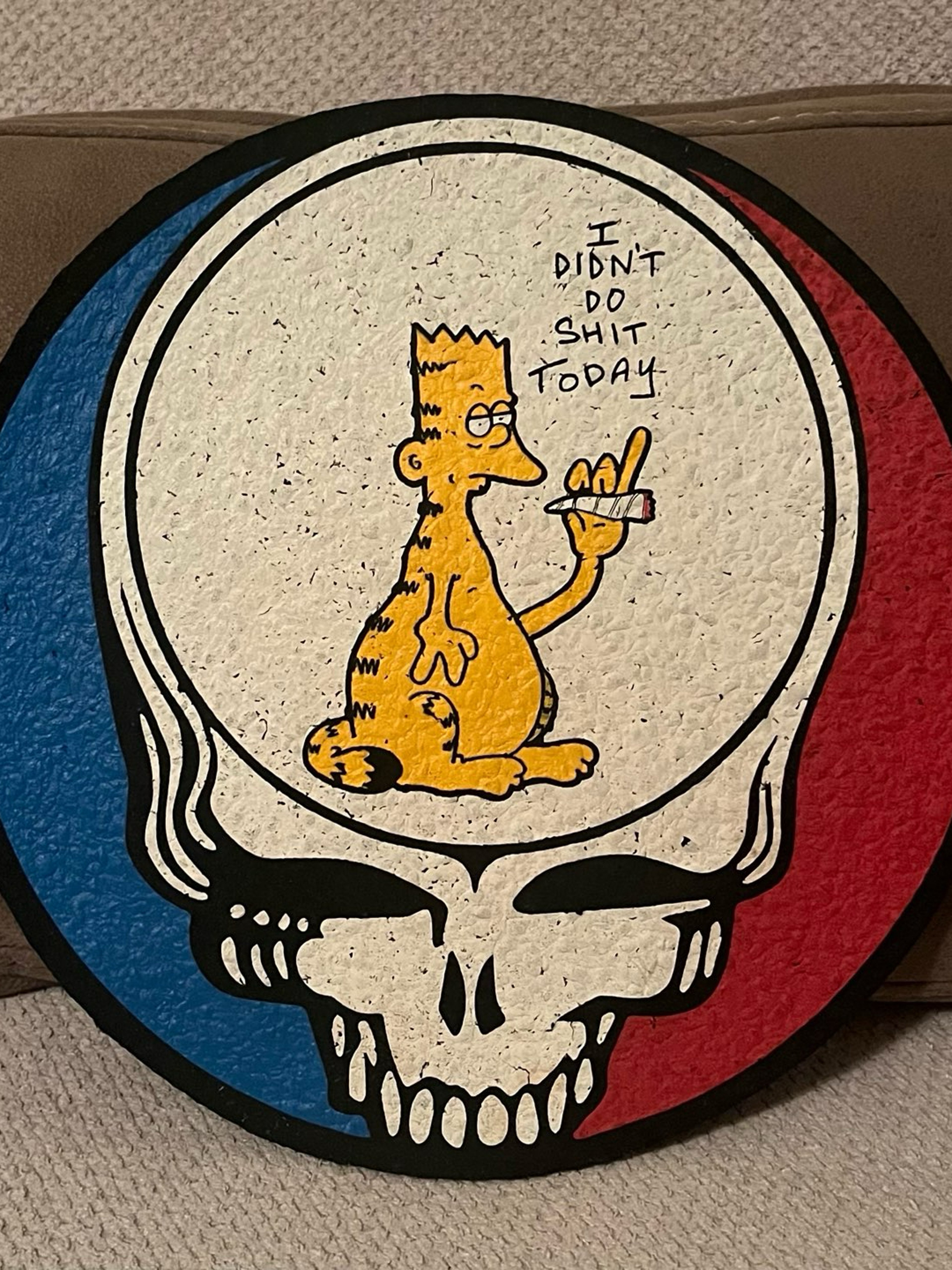 Preview pic of RARE Bartfield “I didn’t do sh!t today” Round 11.5” Mat by GZ1 Whatever Forever x Moodmats