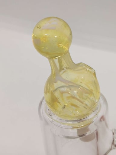 Preview pic of White and Yellow Swirl Double Bubble Cap